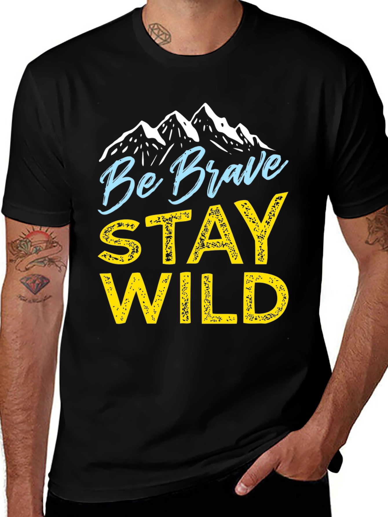 Variant 18 of Be Brave Stay Wild Graphic Tee