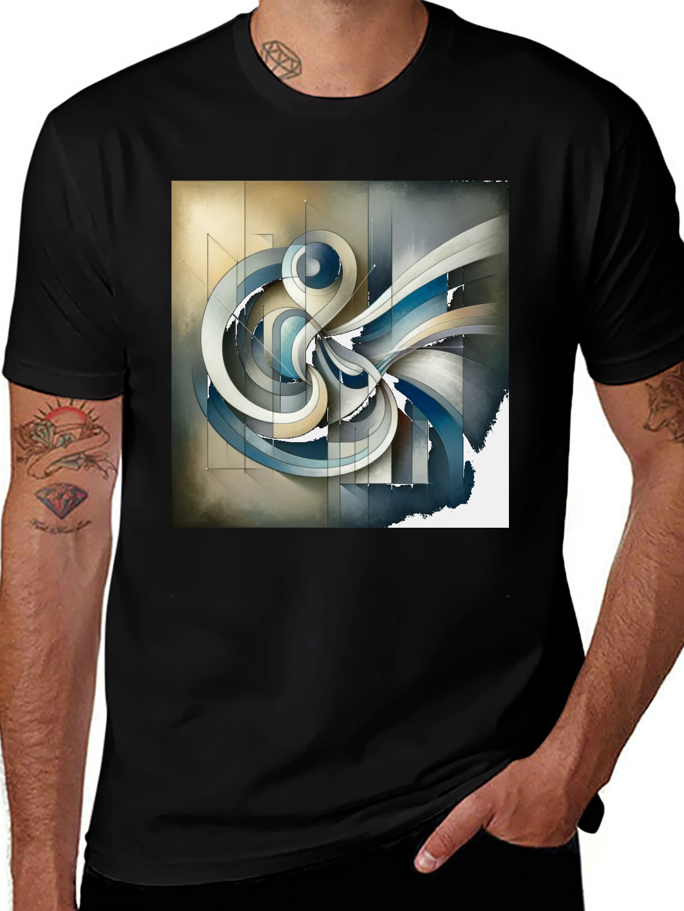 Variant 29 of Abstract Art Graphic Tee - Modern Design T-Shirt
