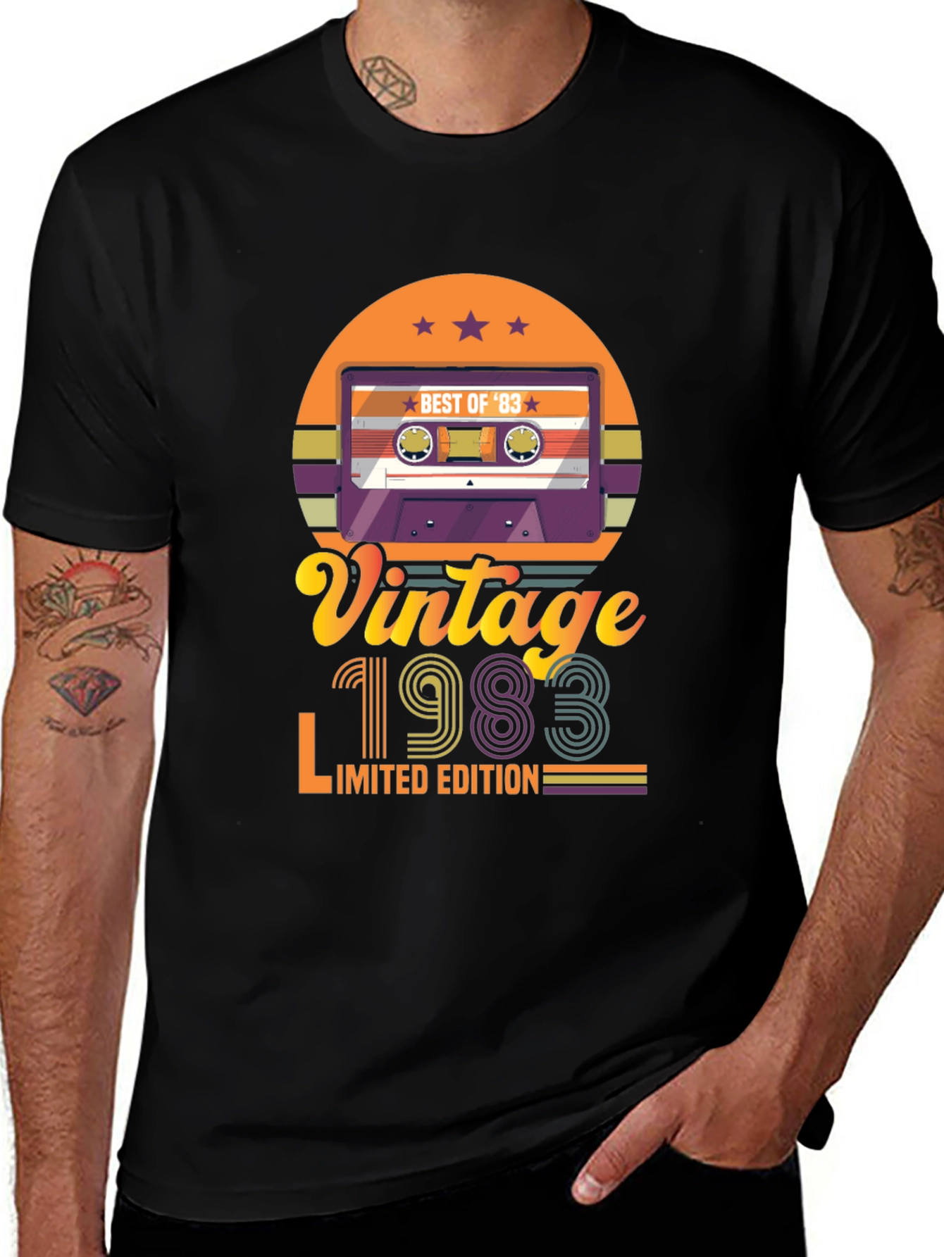Variant 3 of Vintage 1983 Cassette Tape Graphic T-Shirt