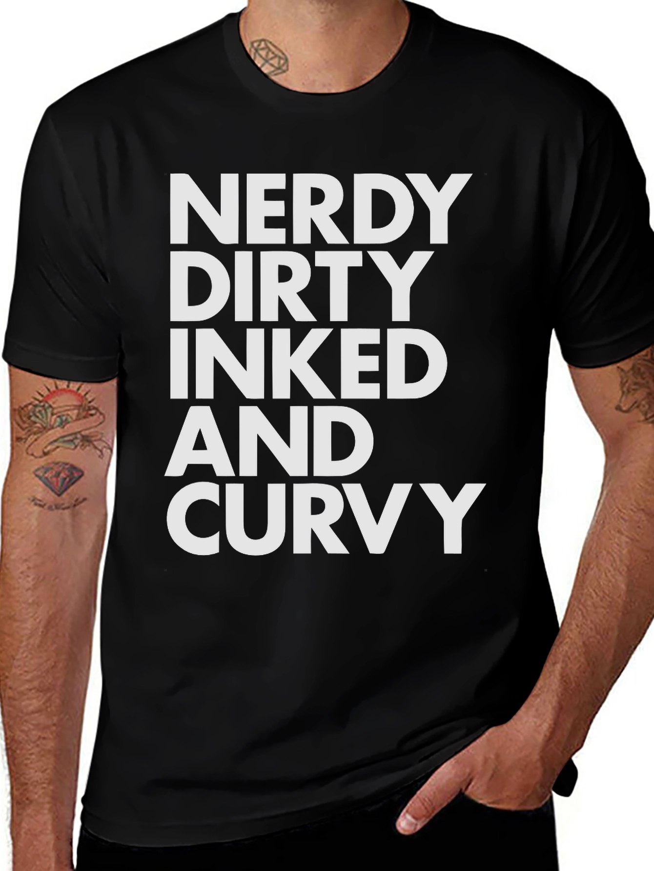 Nerdy Dirty Inked Curvy Graphic Tee