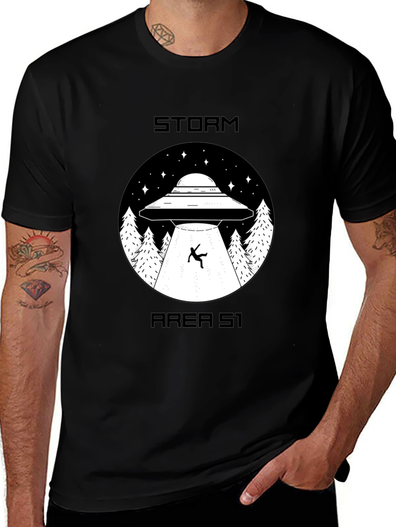 Variant 27 of Storm Area 51 UFO Abduction Graphic T-Shirt