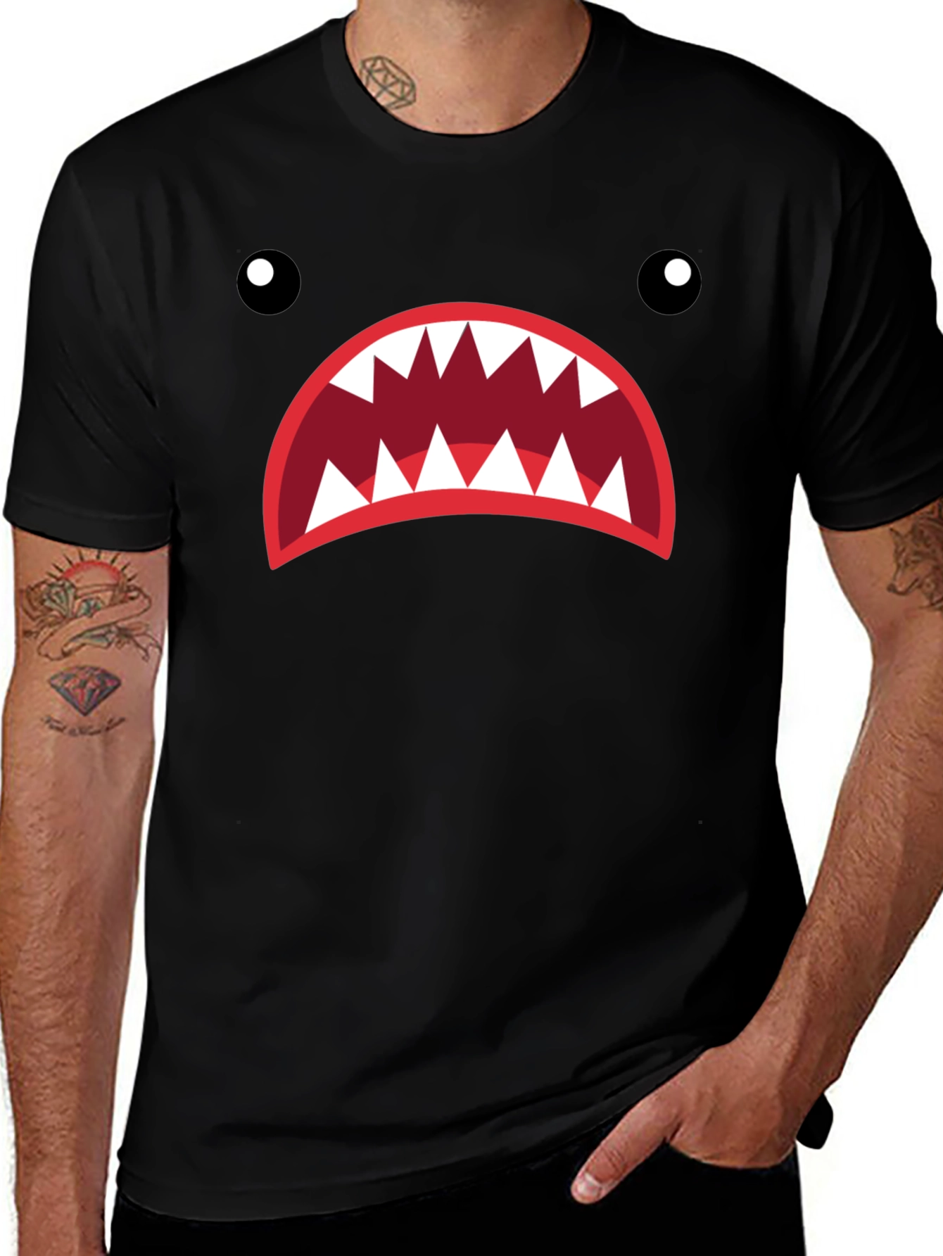 Variant 14 of Monster Mouth Graphic Tee - Unique Design, Casual Style