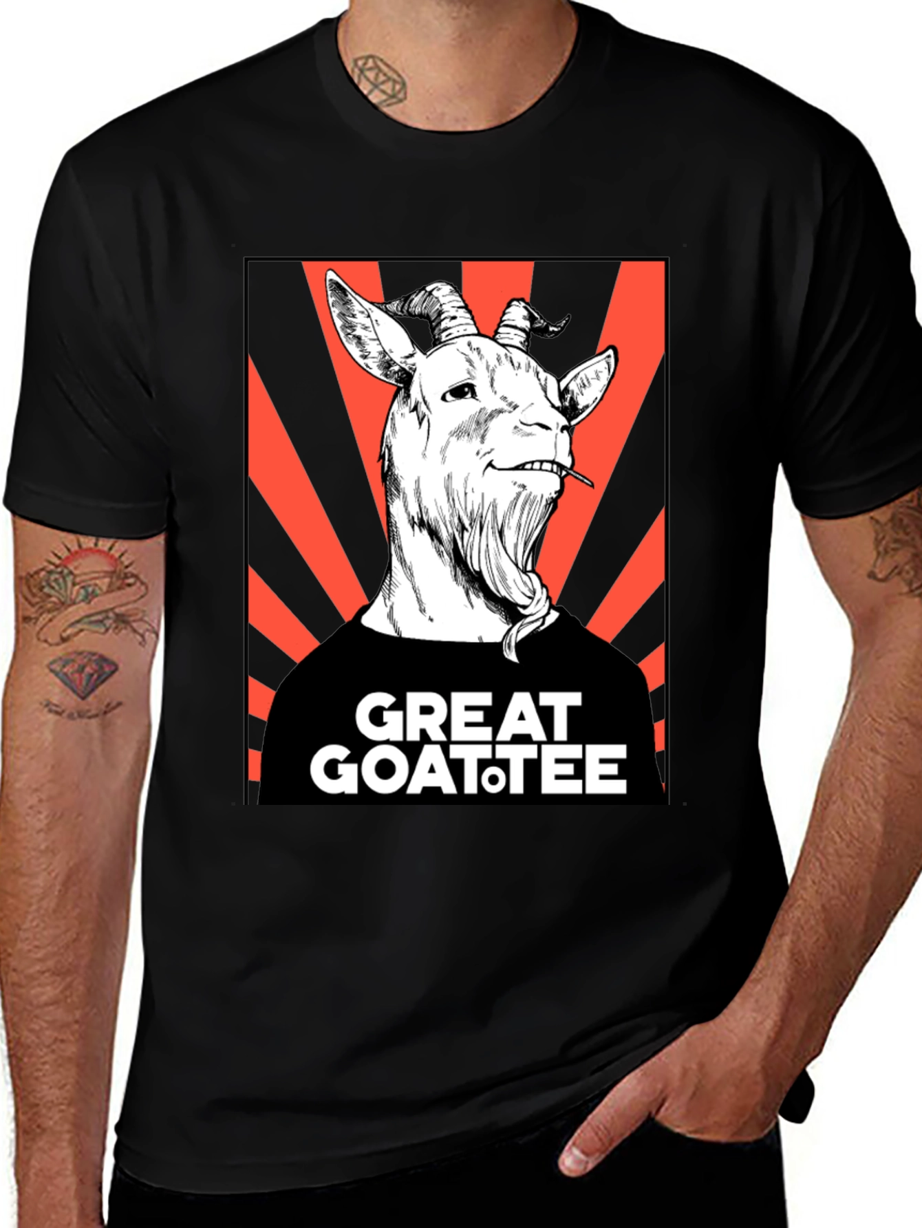 Variant 13 of Great Goatee T-Shirt - Humorous Goat Graphic Tee