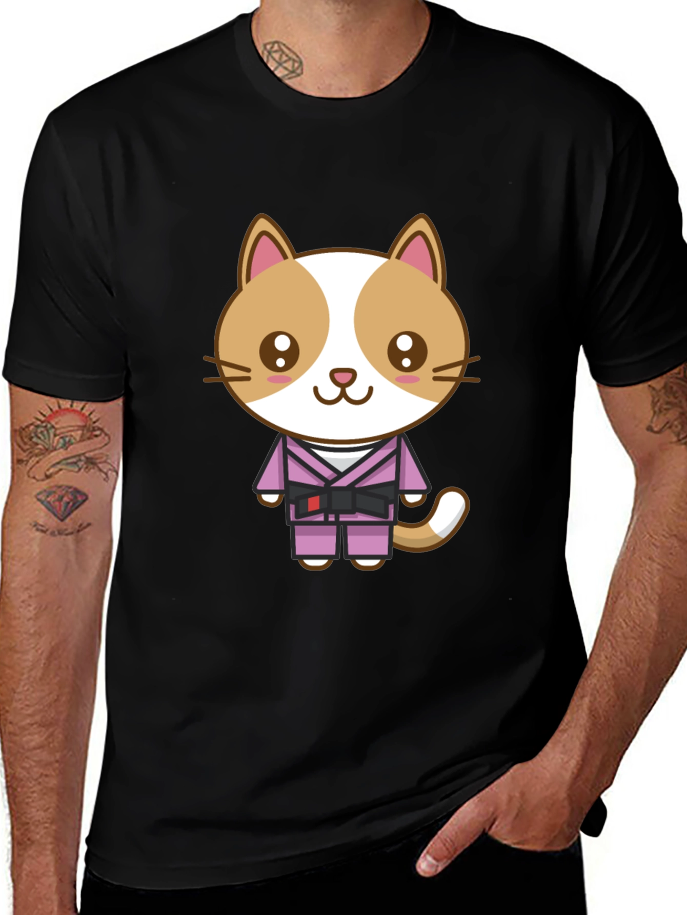 Variant 27 of Jiu-Jitsu Cat T-Shirt - Martial Arts Kitten Tee