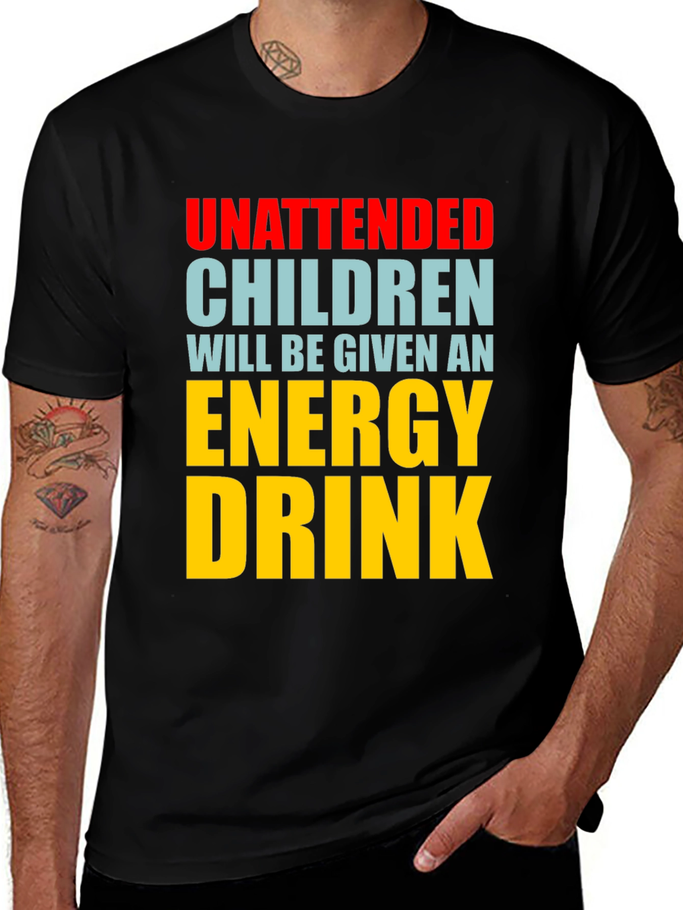 Variant 22 of Funny Unattended Children Energy Drink T-Shirt