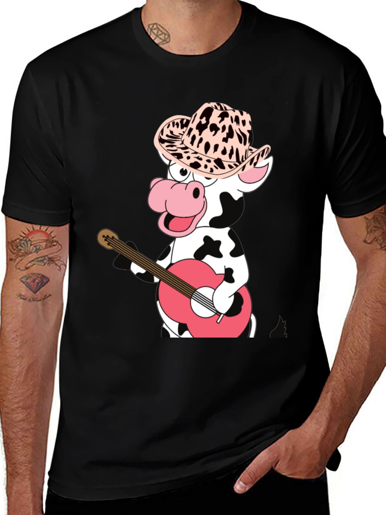 Variant 17 of Cowboy Cow Graphic T-Shirt