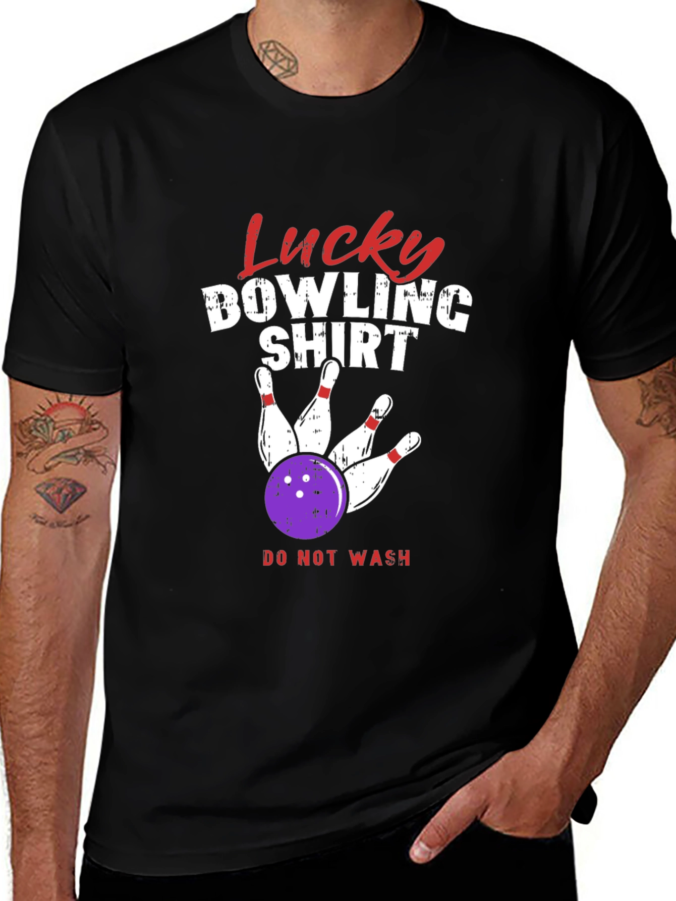 Lucky Bowling Shirt - Strike Design T-Shirt