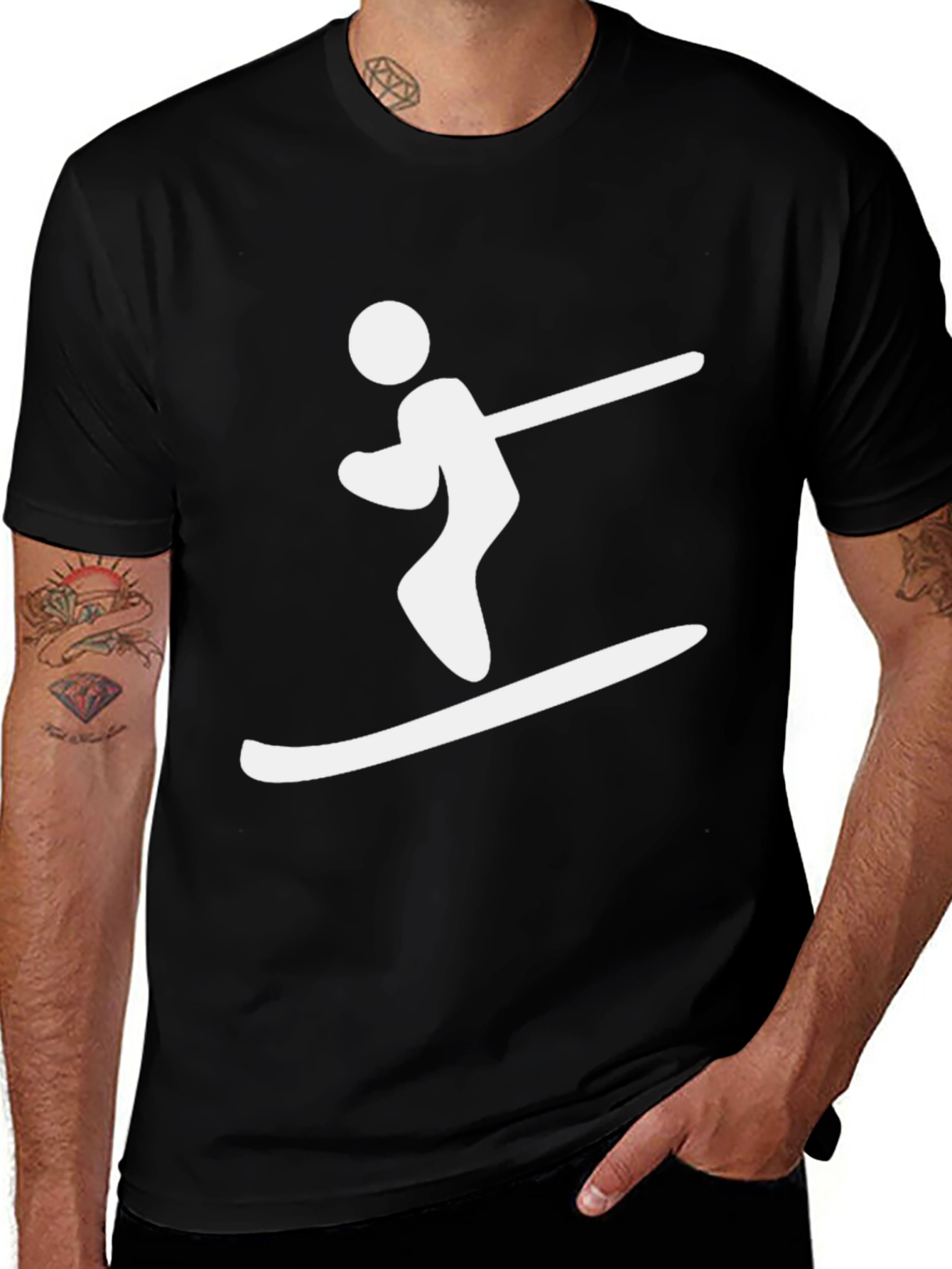 Variant 16 of Skiing Graphic T-Shirt