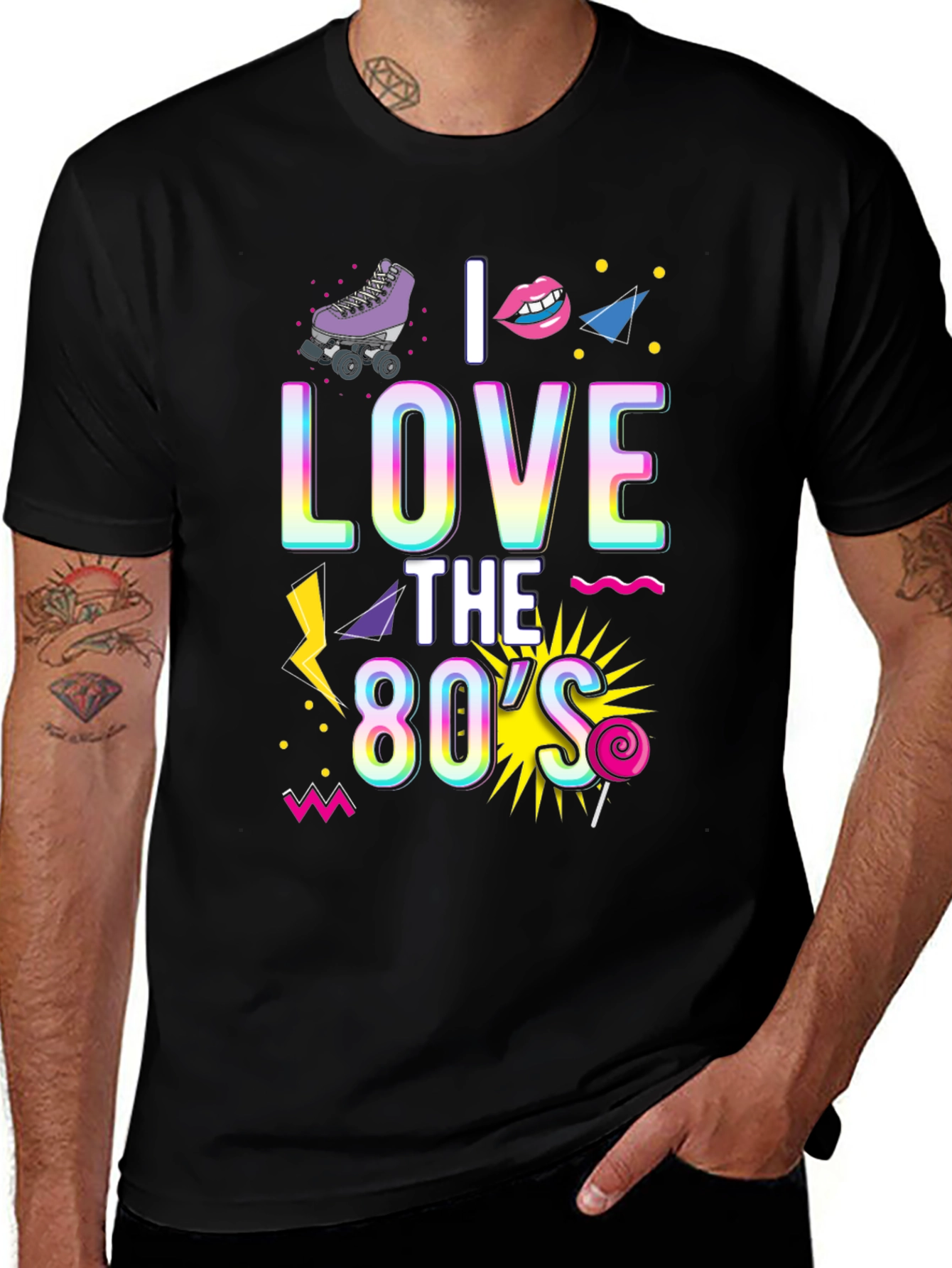 Variant 4 of I Love The 80's Retro T-Shirt