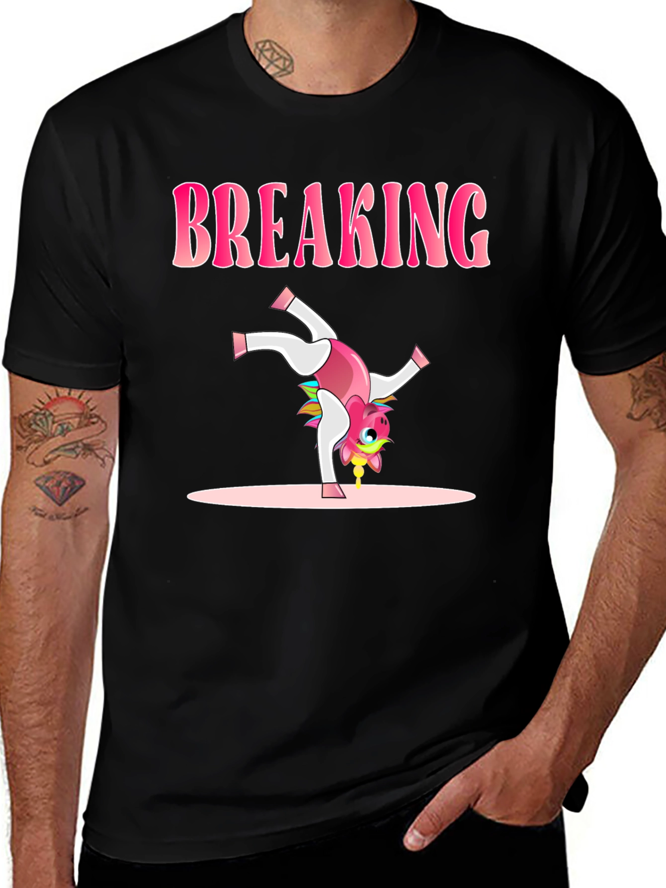 Variant 7 of Breaking Unicorn Black T-Shirt