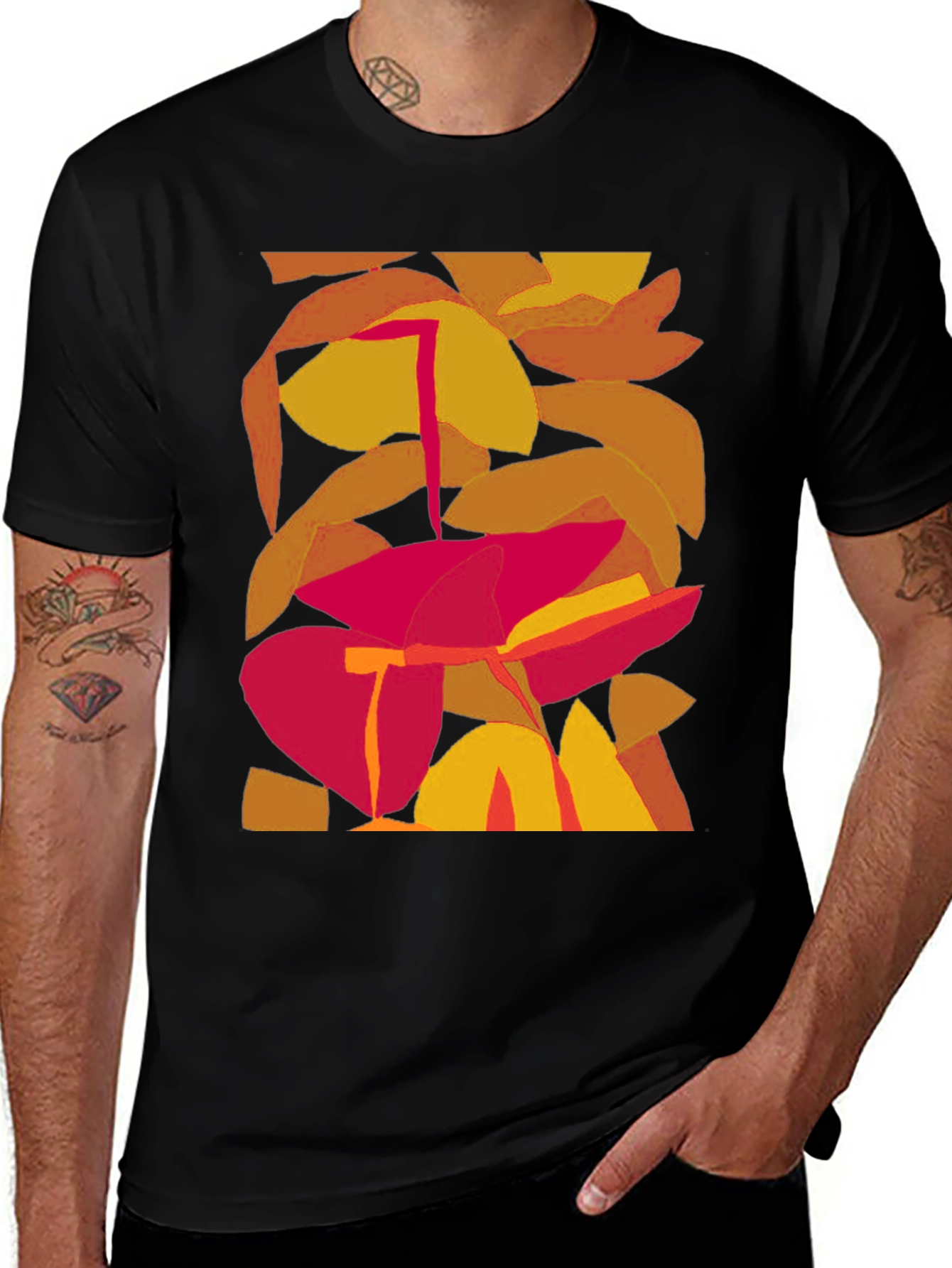 Variant 2 of Abstract Art Graphic Tee - Modern Design