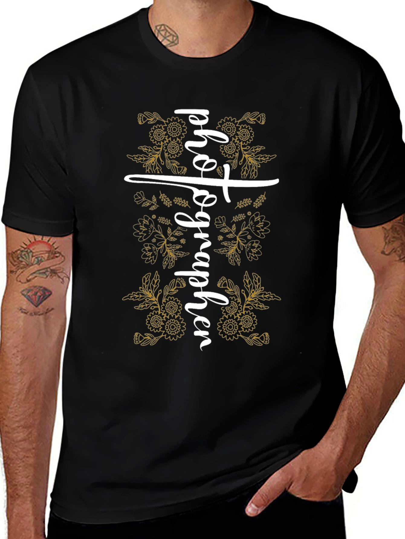 Variant 18 of Photographer Floral Tee - Stylish Job Pride