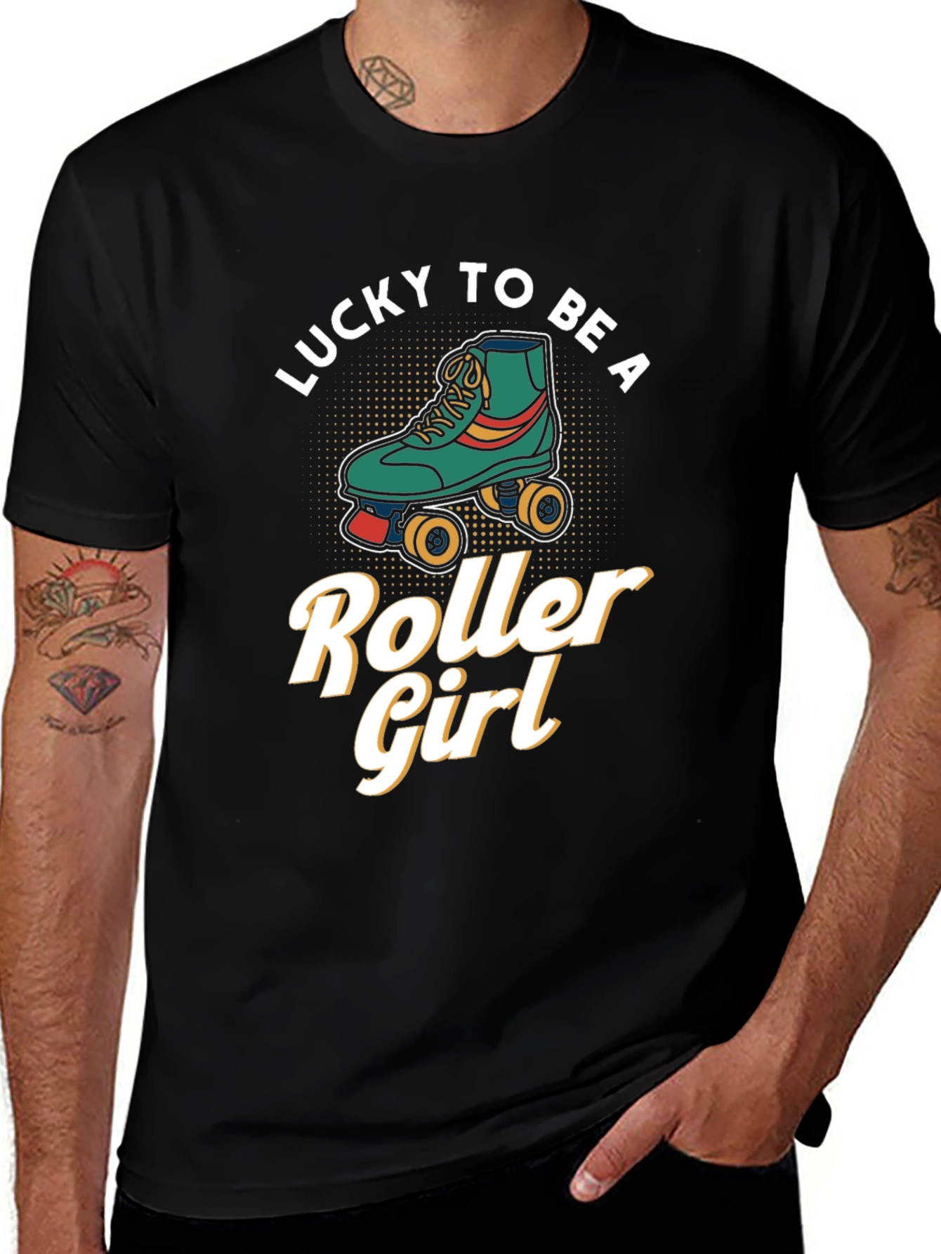 Lucky to be a Roller Girl Graphic Tee