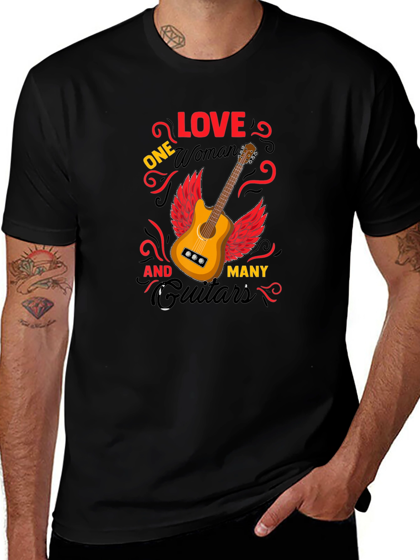 Variant 22 of Love One Woman and Many Guitars T-Shirt