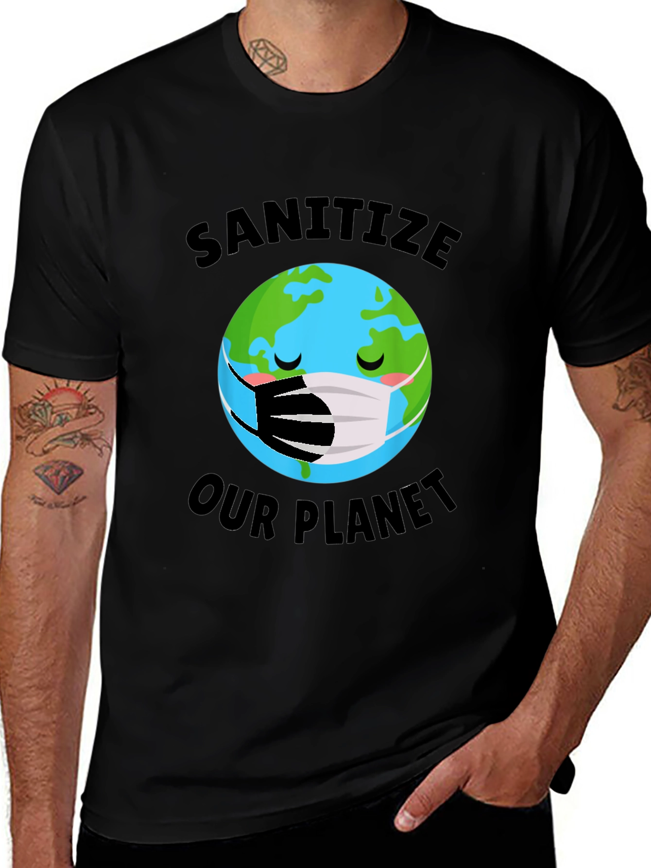 Sanitize Our Planet Graphic T-Shirt