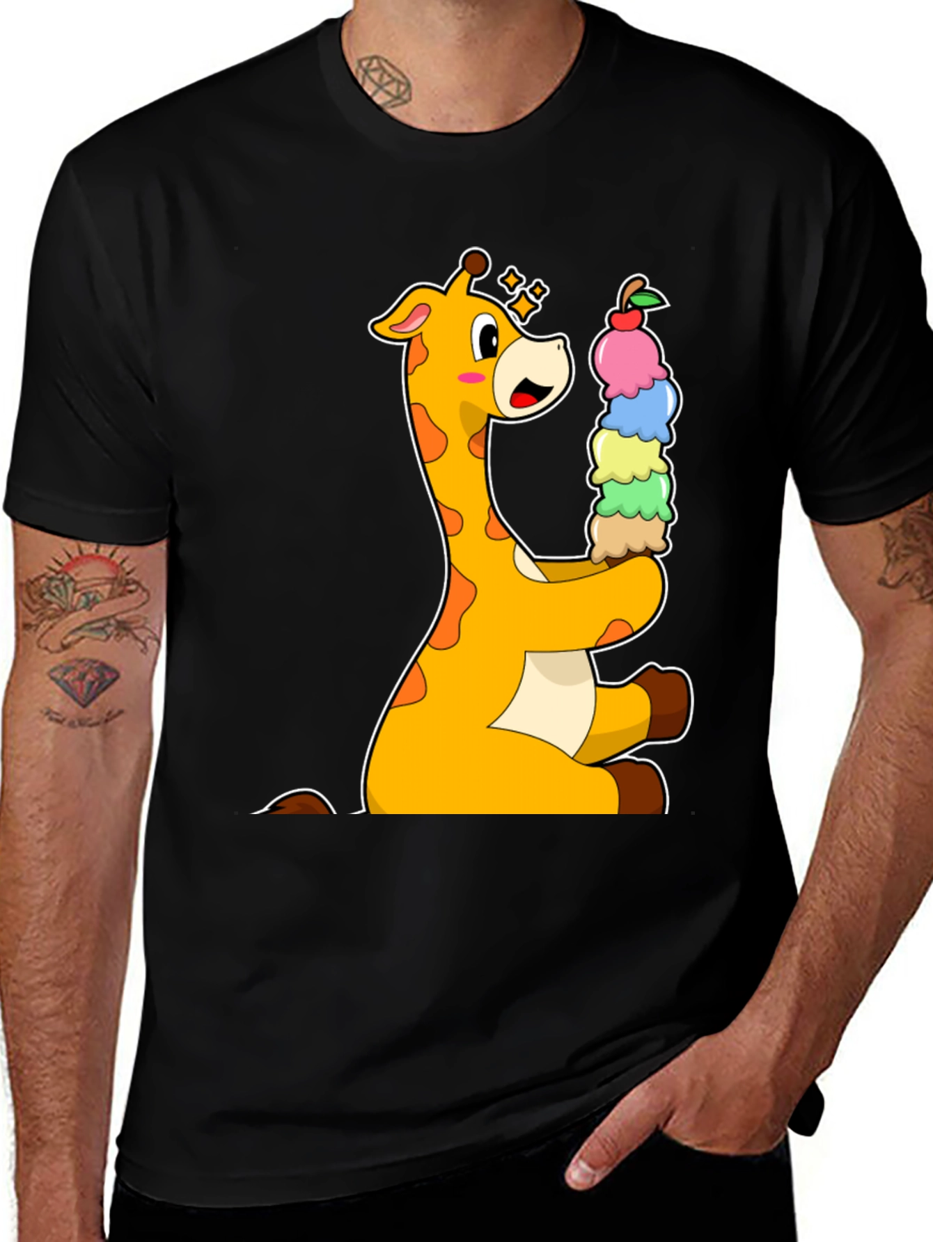 Variant 13 of Giraffe Ice Cream Lover T-Shirt