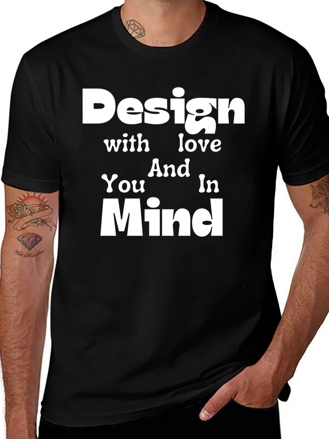 Variant 24 of Design with Love in Mind Black Graphic Tee