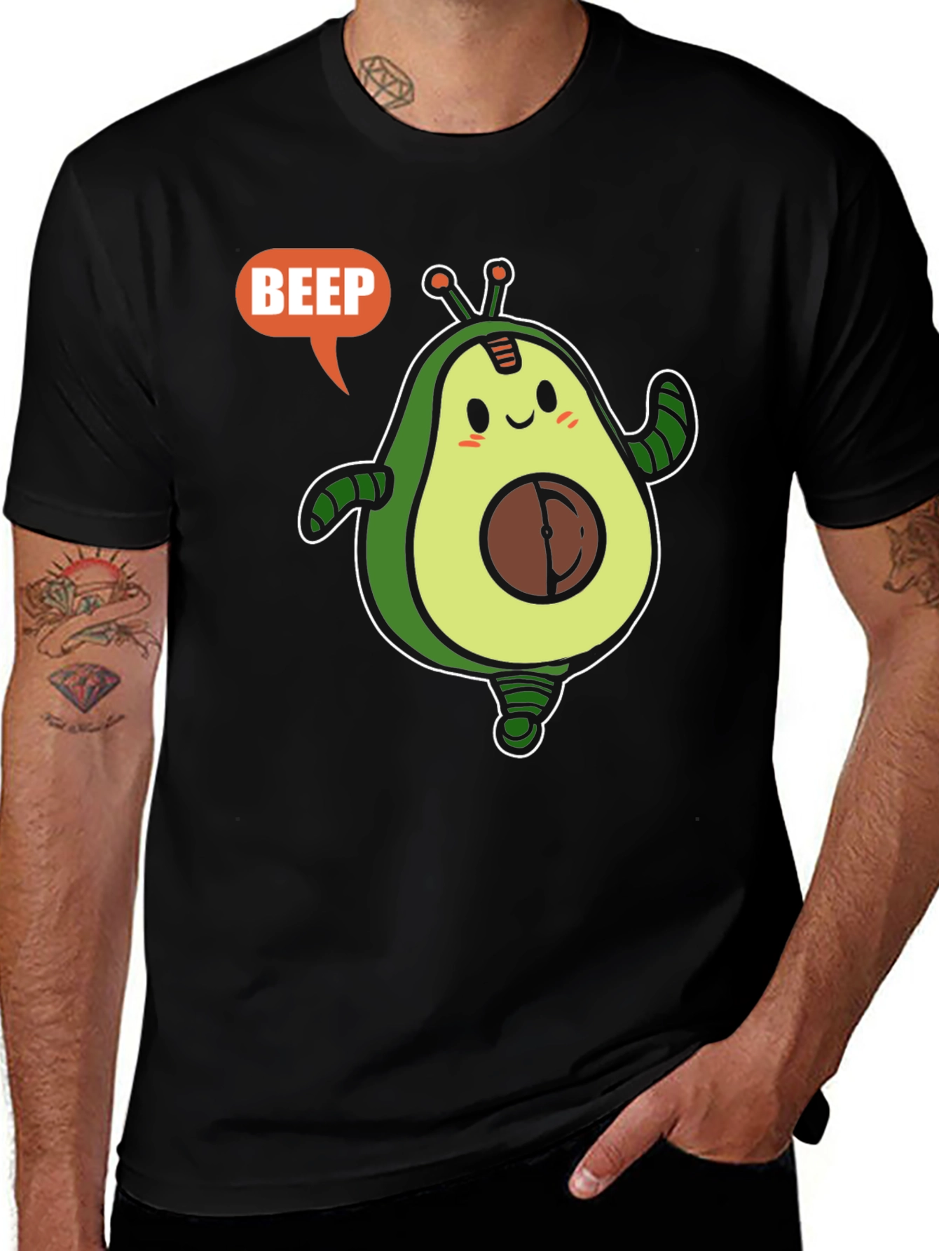 Variant 25 of Avocado Robot T-Shirt