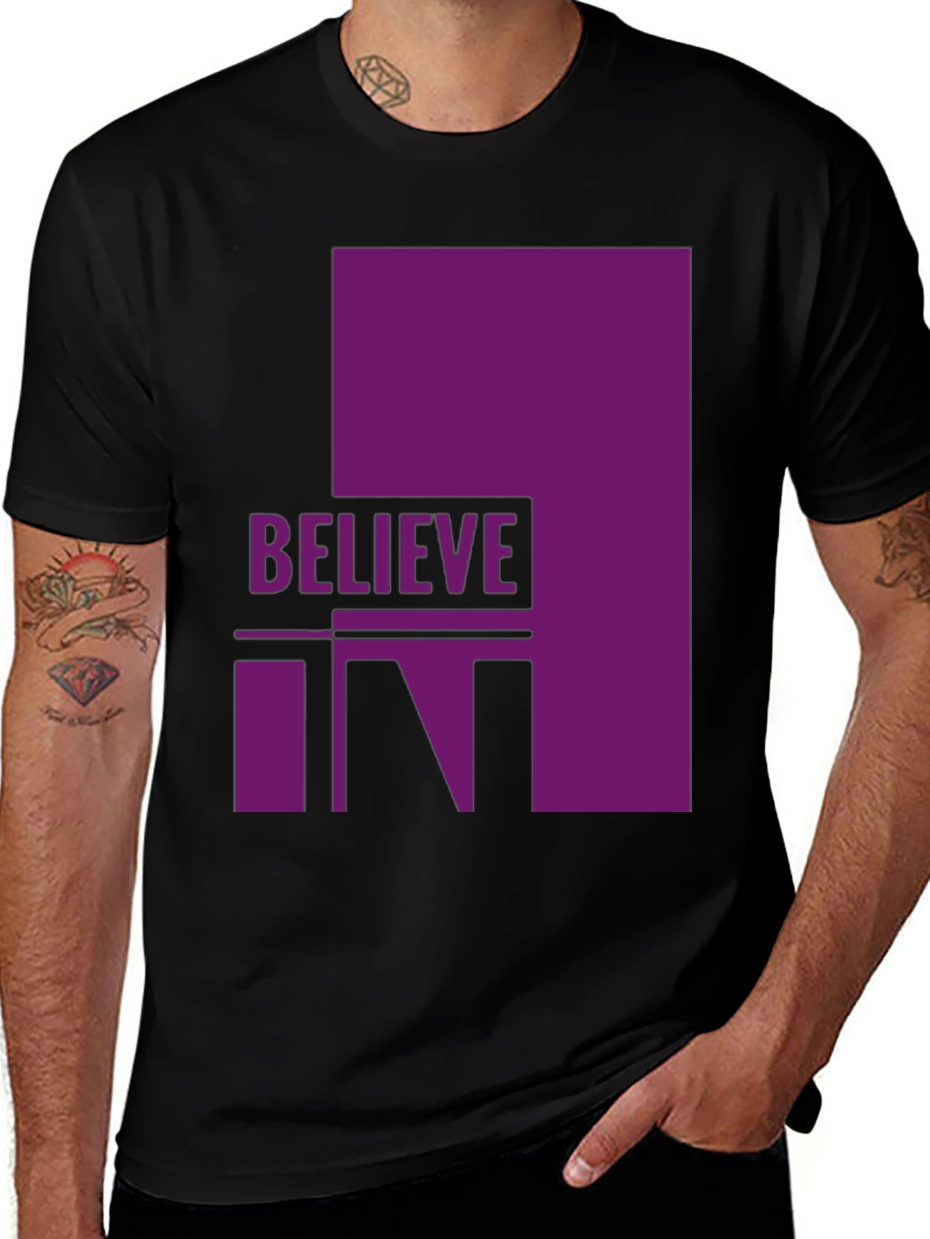 Variant 11 of Believe Graphic Tee - Modern Streetwear Style