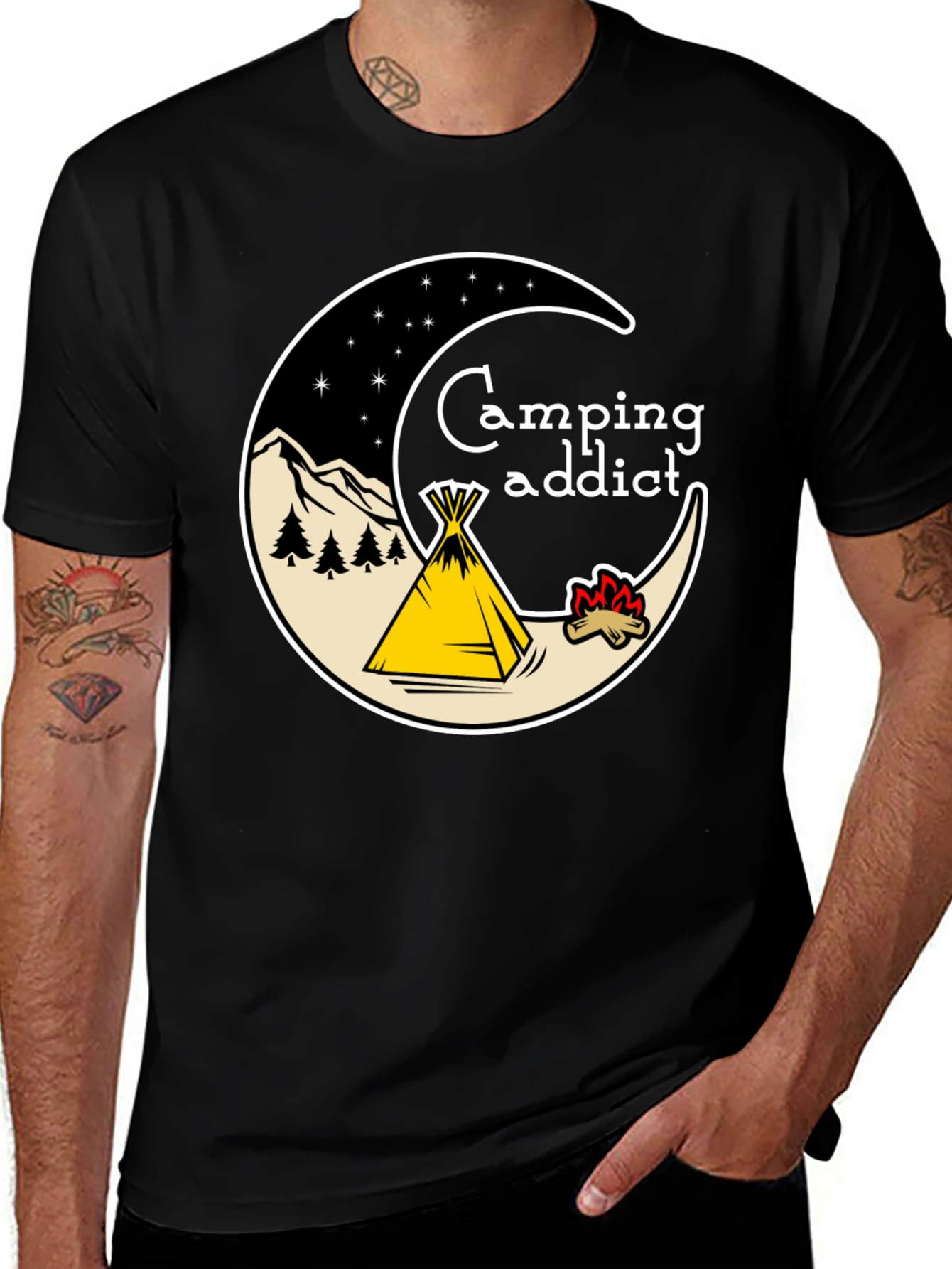 Variant 12 of Camping Addict Graphic T-Shirt - Adventure Tee