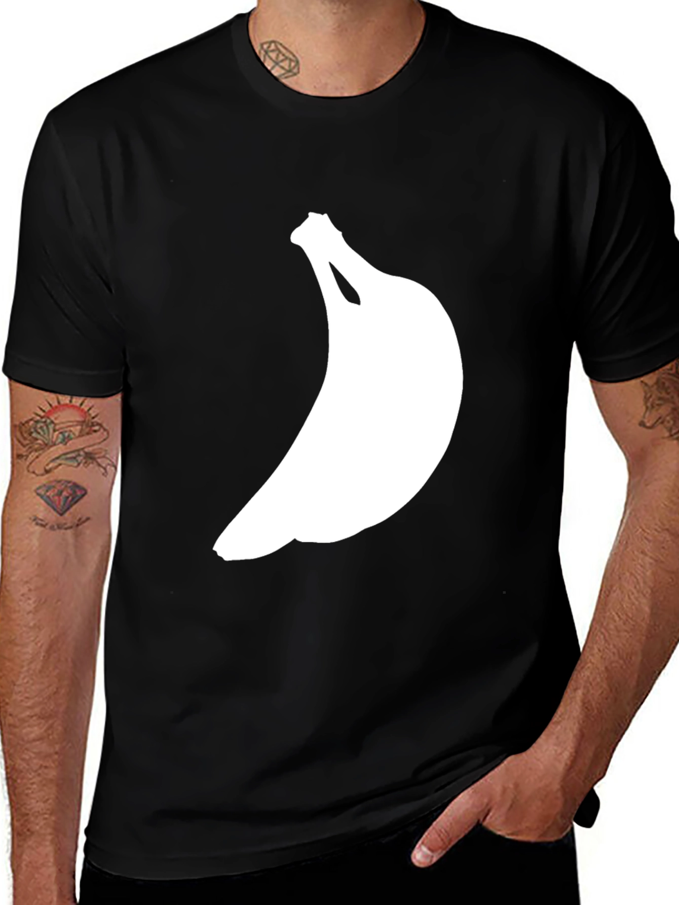 Variant 17 of Banana Graphic Tee - Classic Black T-Shirt