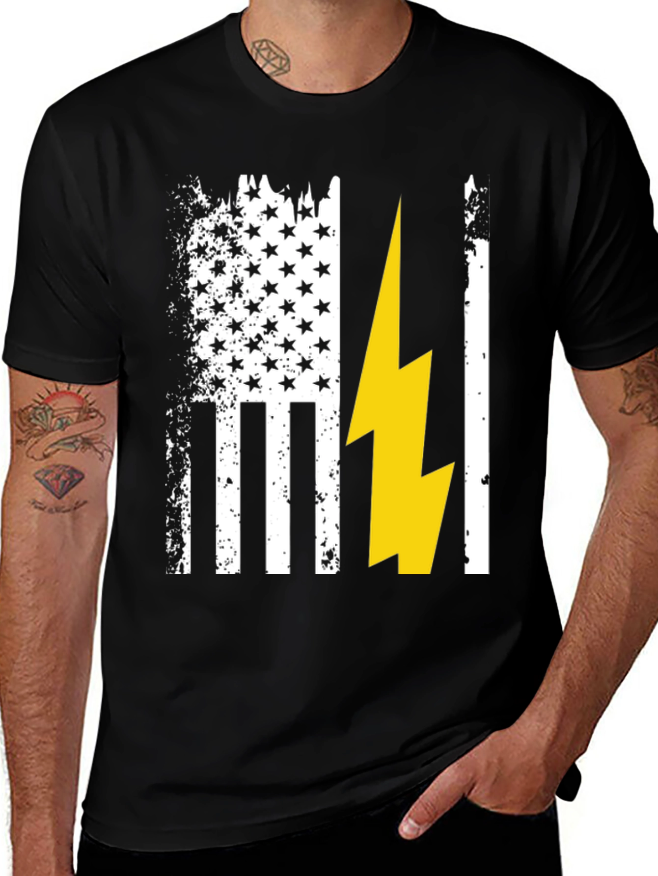 Variant 6 of Patriotic Lightning Bolt T-Shirt