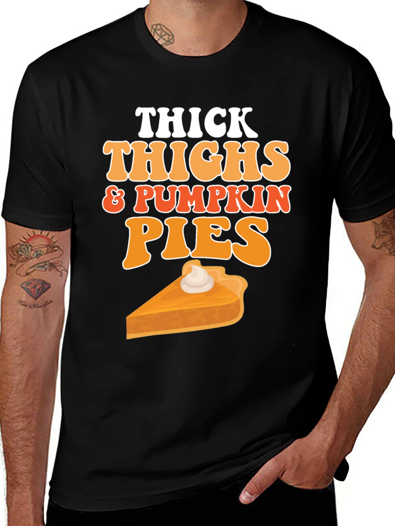 Variant 26 of Thick Thighs & Pumpkin Pies Graphic Tee