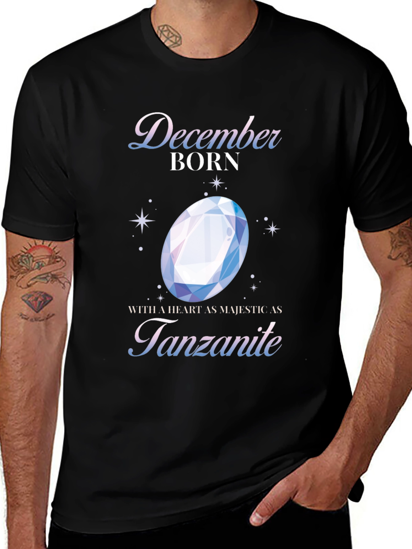 December Born Tanzanite Gemstone T-Shirt