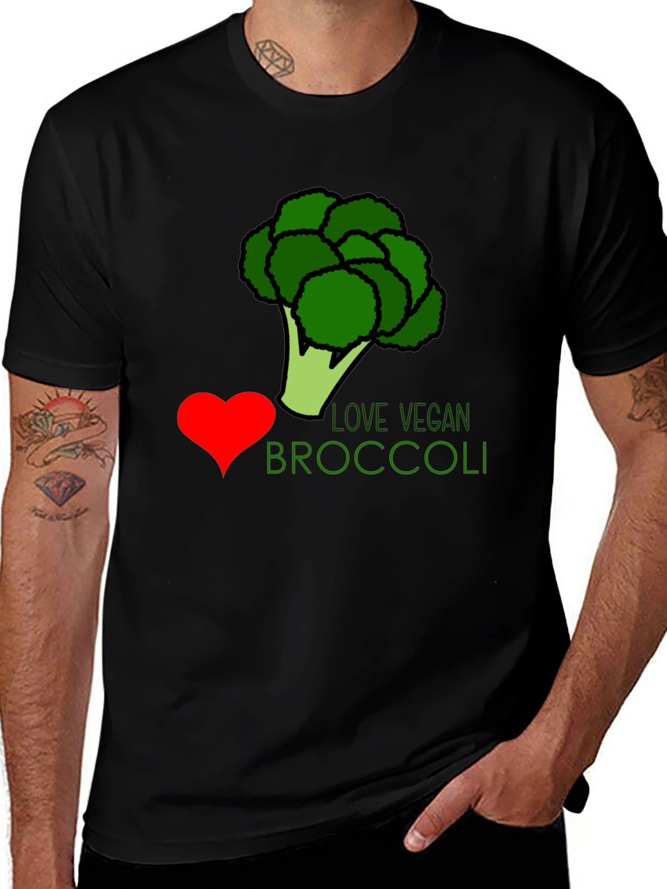 Variant 18 of Love Vegan Broccoli T-Shirt