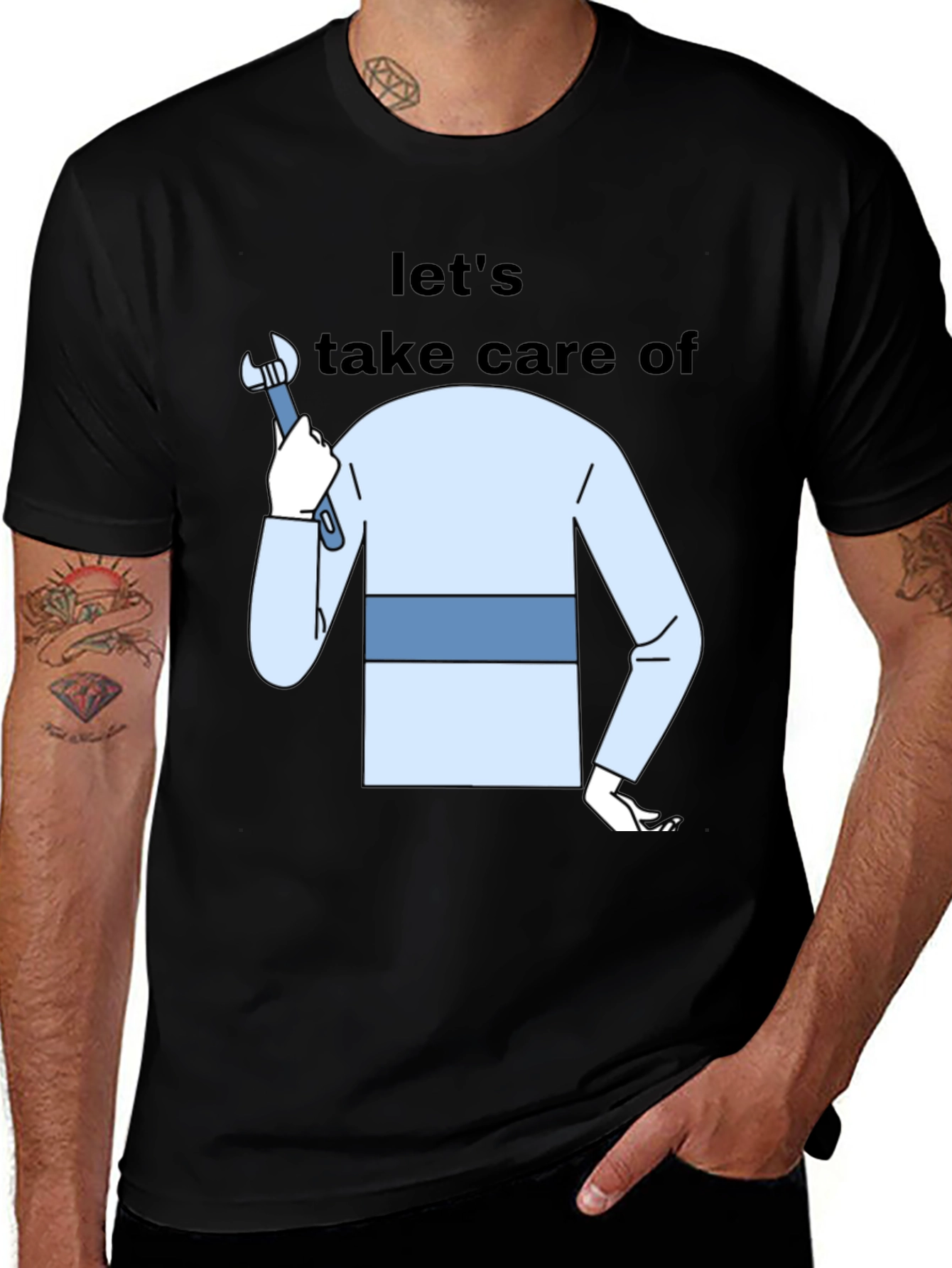 Variant 6 of Let's Take Care Of T-Shirt Mechanic Humor Graphic Tee