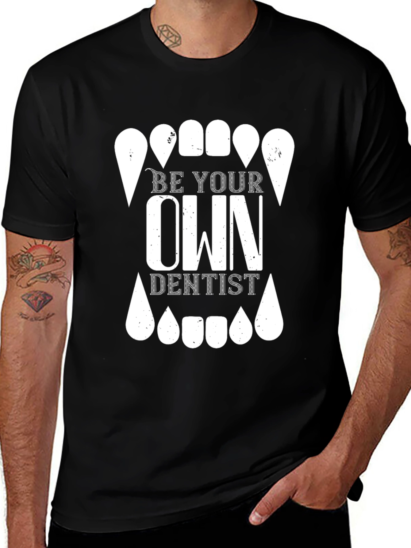 Variant 7 of Be Your Own Dentist Graphic T-Shirt - Novelty Tee