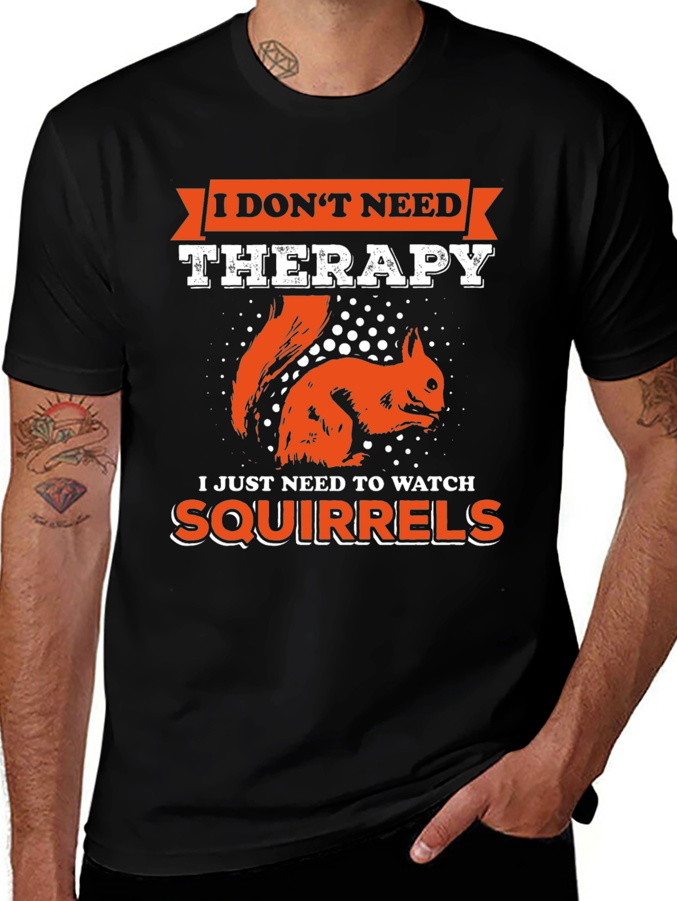 Variant 13 of Squirrel Therapy T-Shirt - Funny Animal Lover Tee
