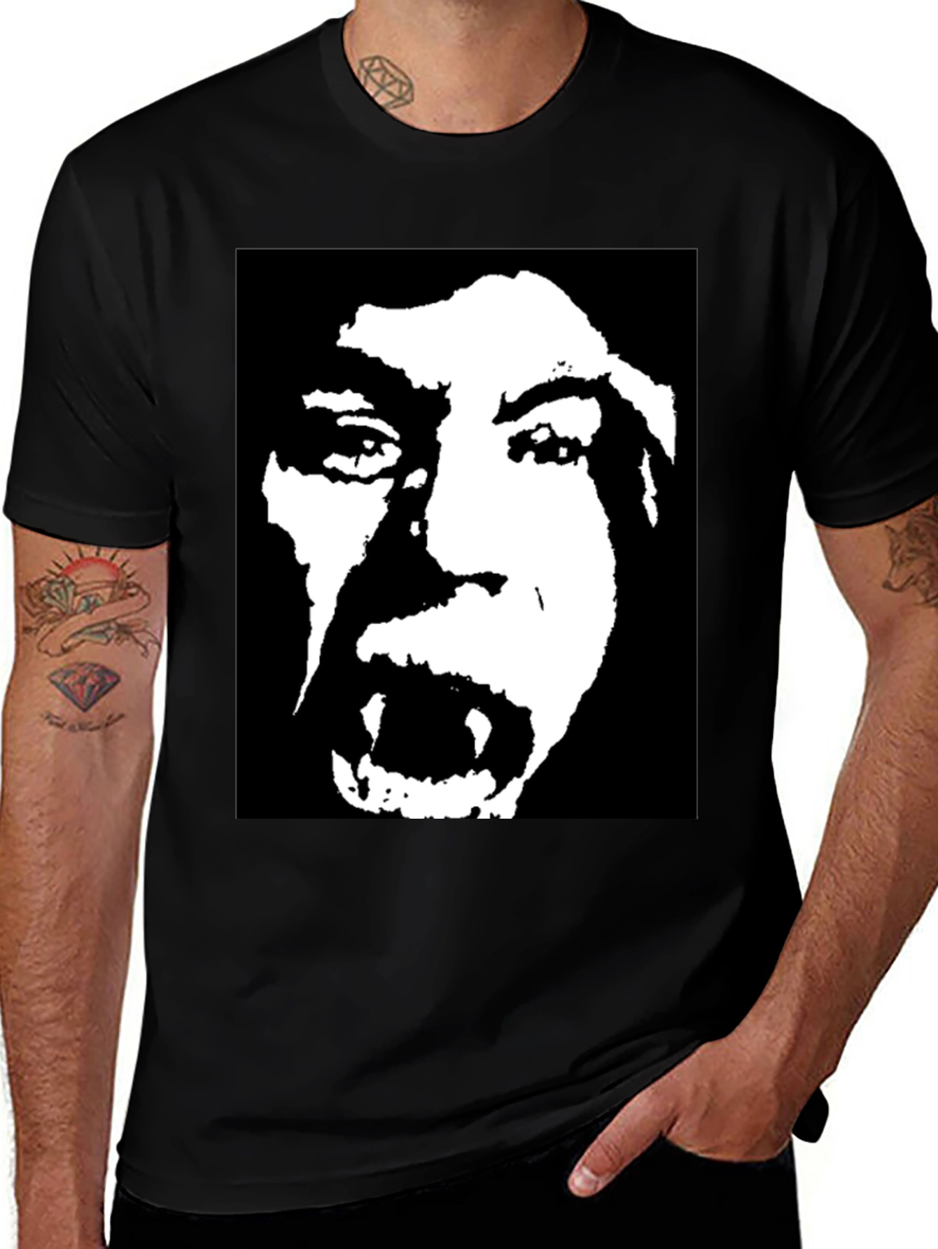 Variant 17 of Black Vampire Portrait Graphic T-Shirt