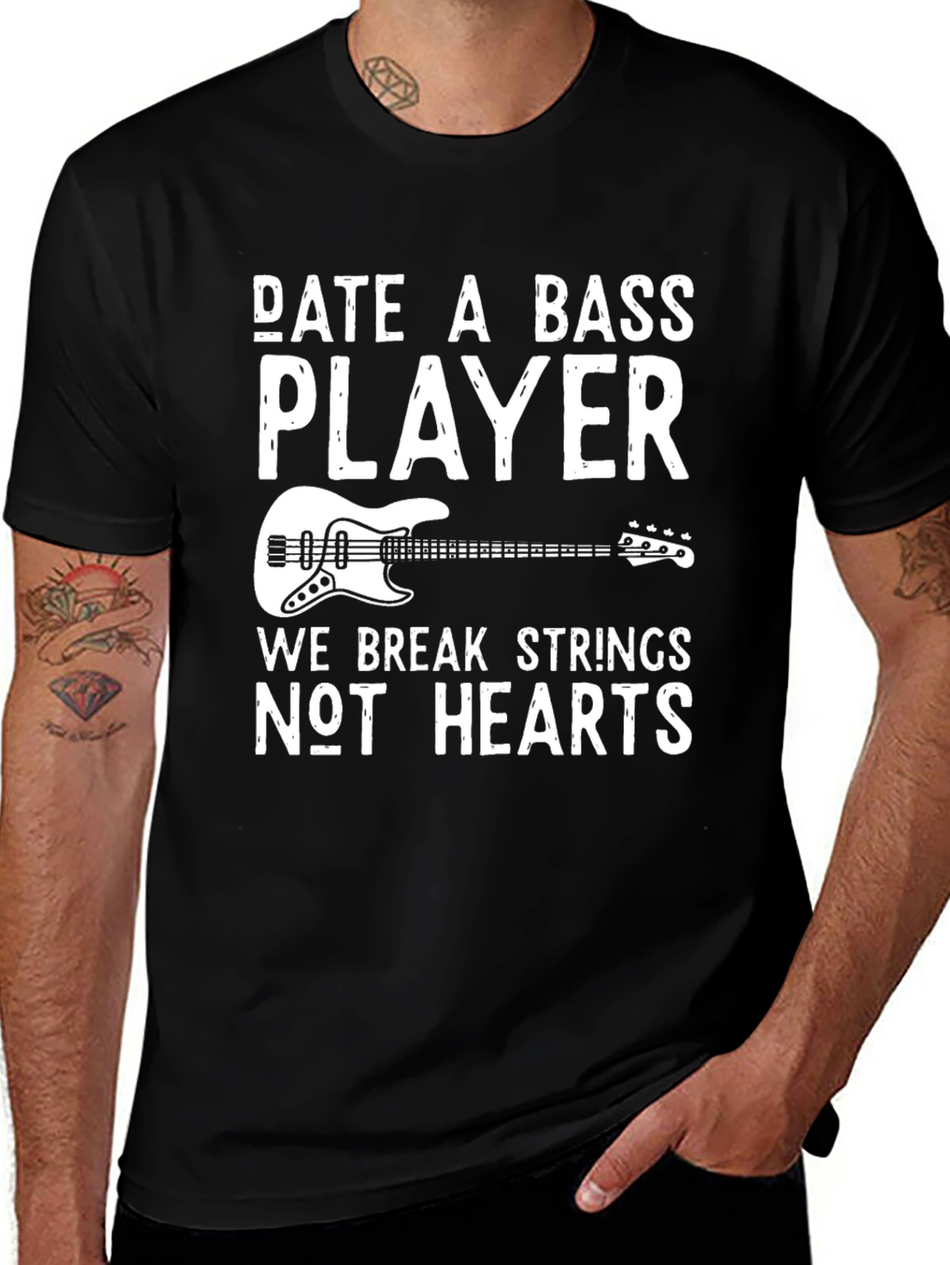 Variant 17 of Date a Bass Player Graphic T-Shirt