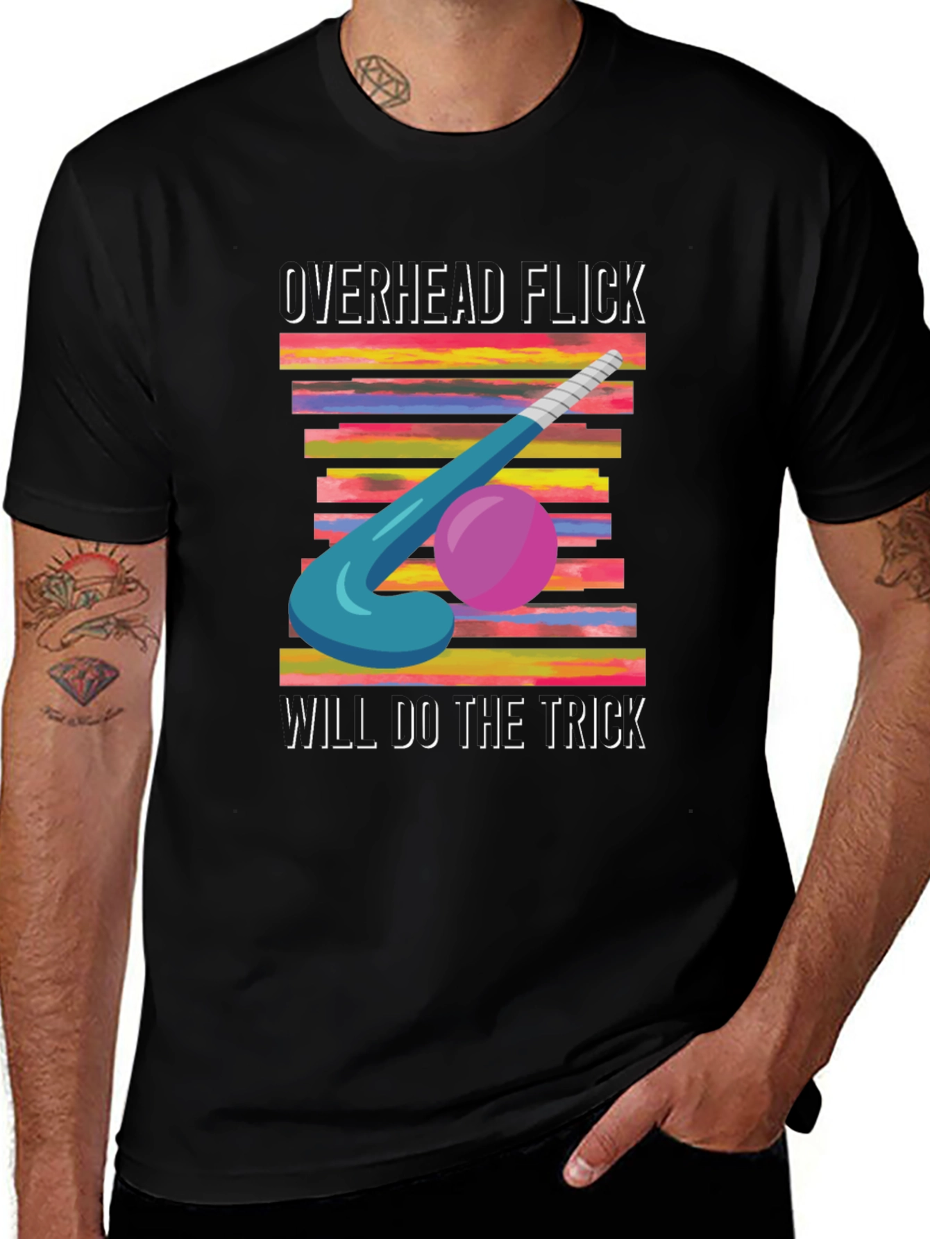 Variant 2 of Overhead Flick Hockey T-Shirt - Sporty Graphic Tee