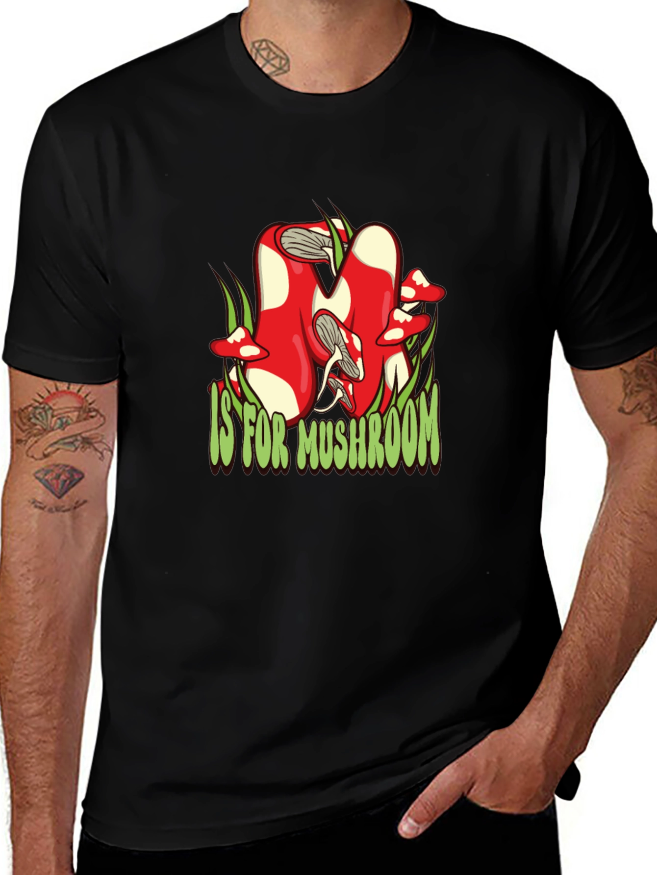 Variant 27 of M is for Mushroom Graphic T-Shirt