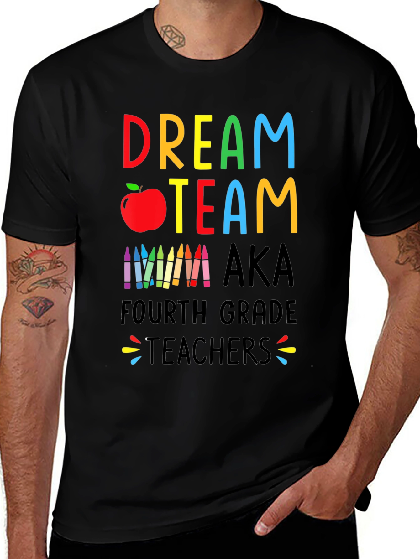 Variant 14 of Dream Team Teacher Shirt - Fourth Grade