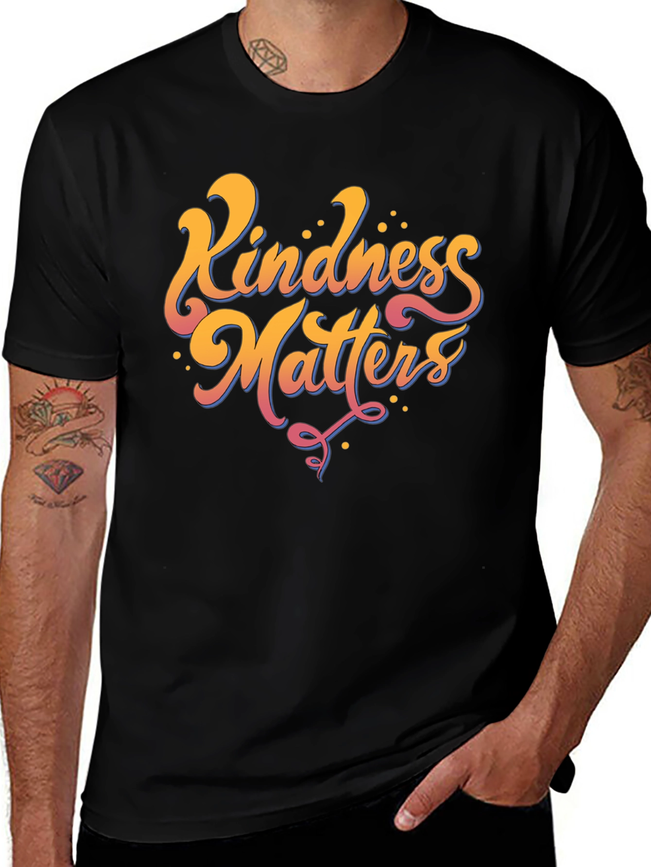 Variant 2 of Kindness Matters Graphic Tee - Black
