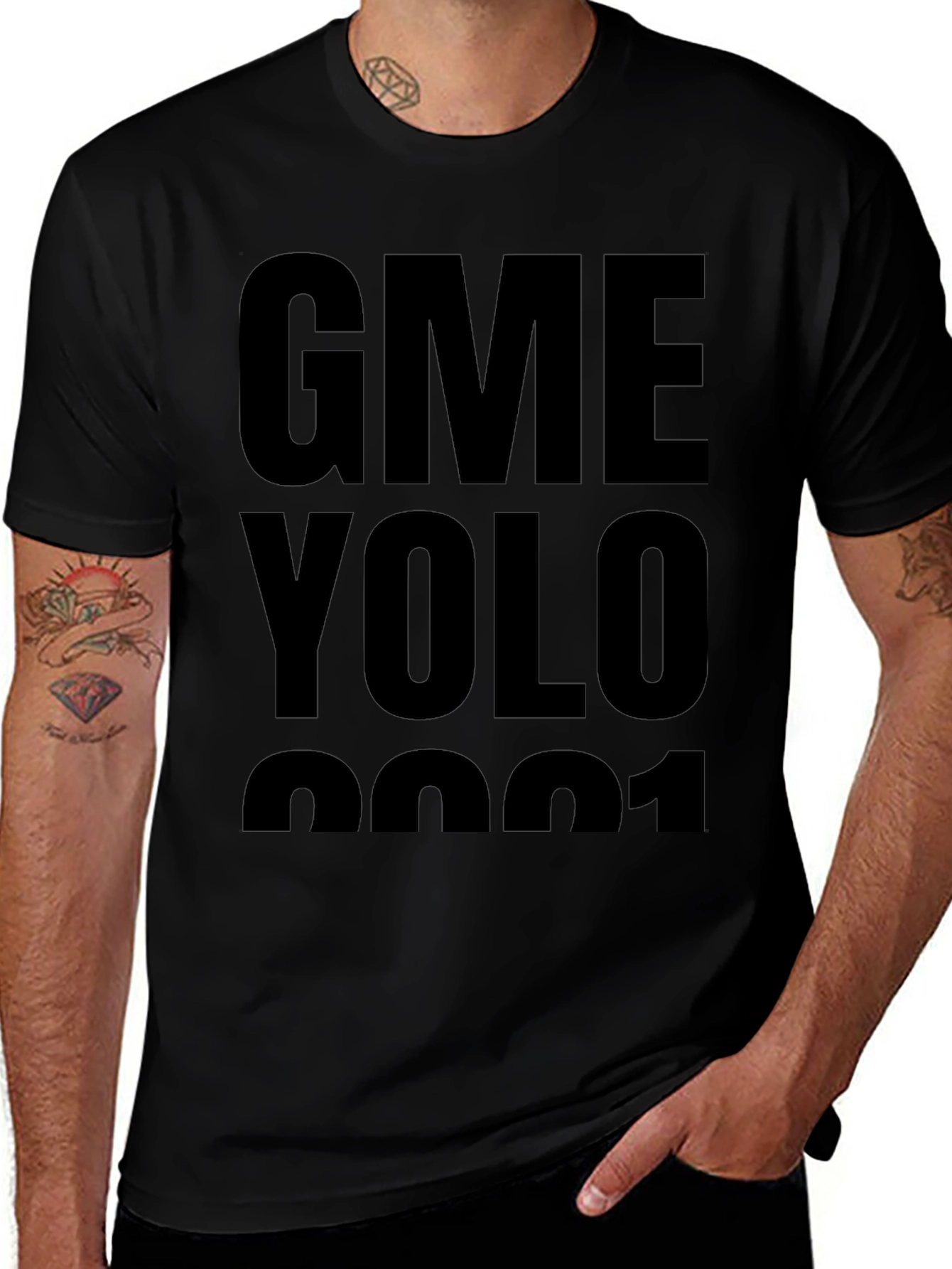 GME Yolo 2021 Black T-Shirt