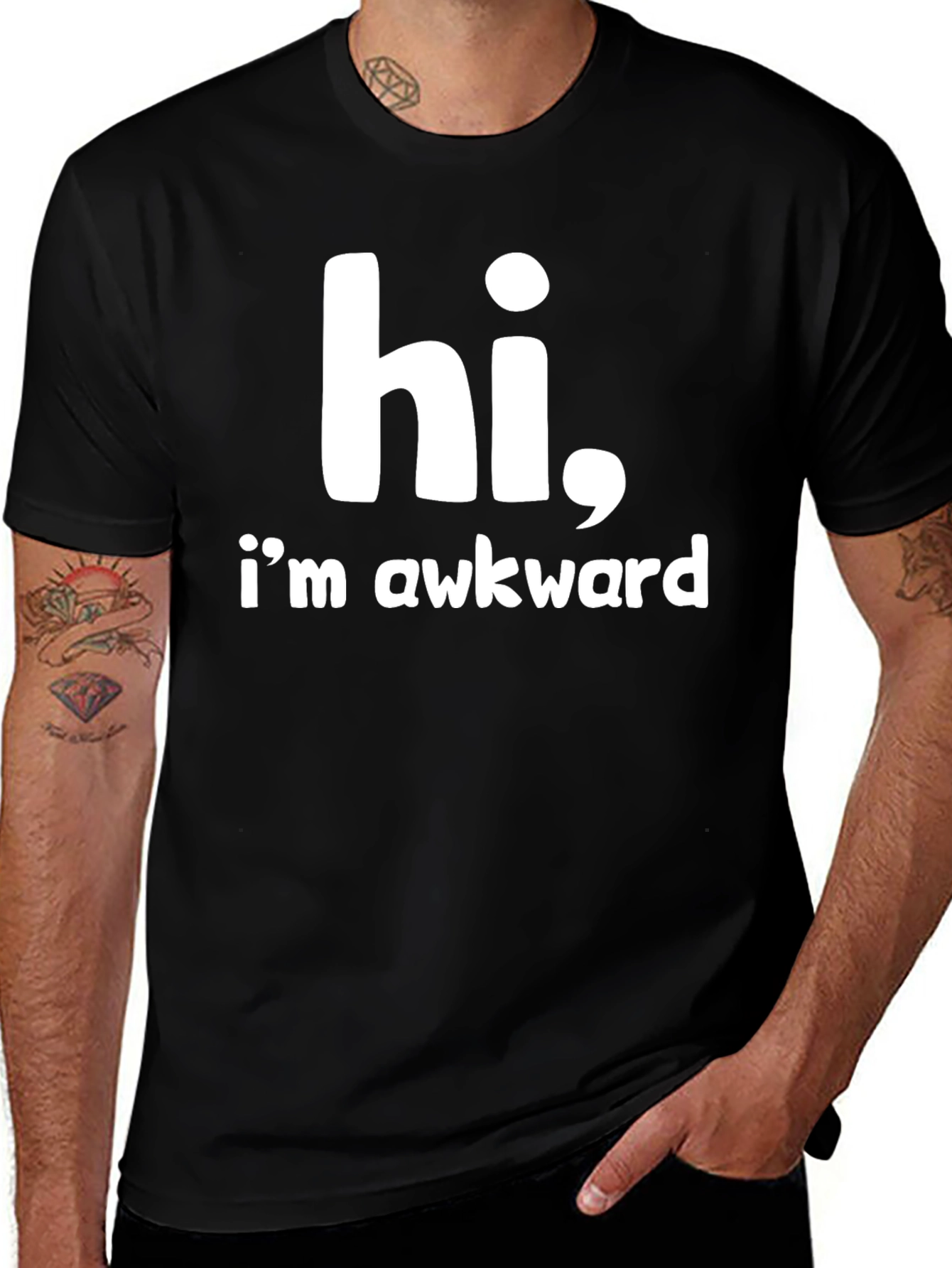 Variant 14 of Hi, I'm Awkward - Funny Graphic Tee