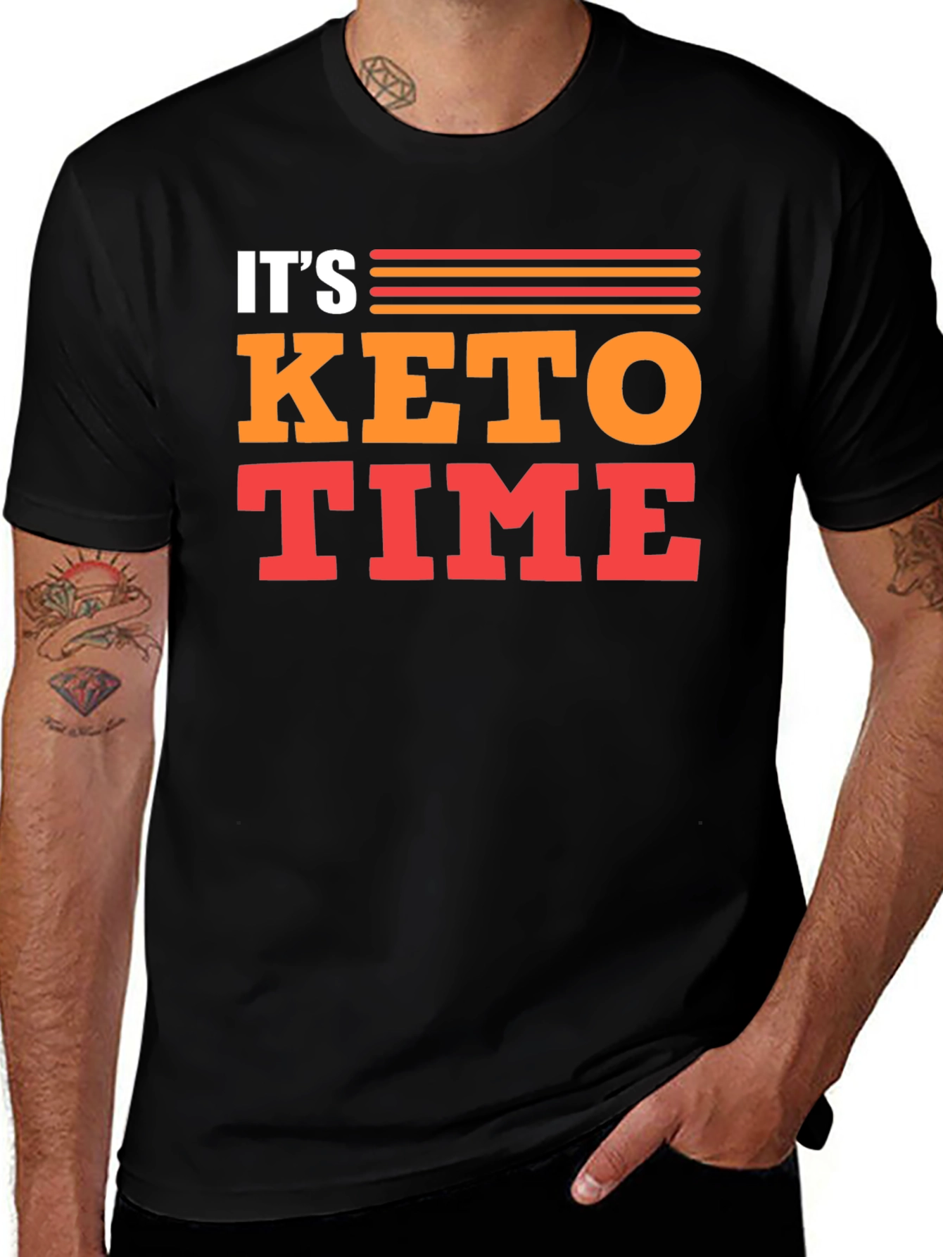Variant 25 of It's Keto Time T-Shirt - Black Graphic Tee