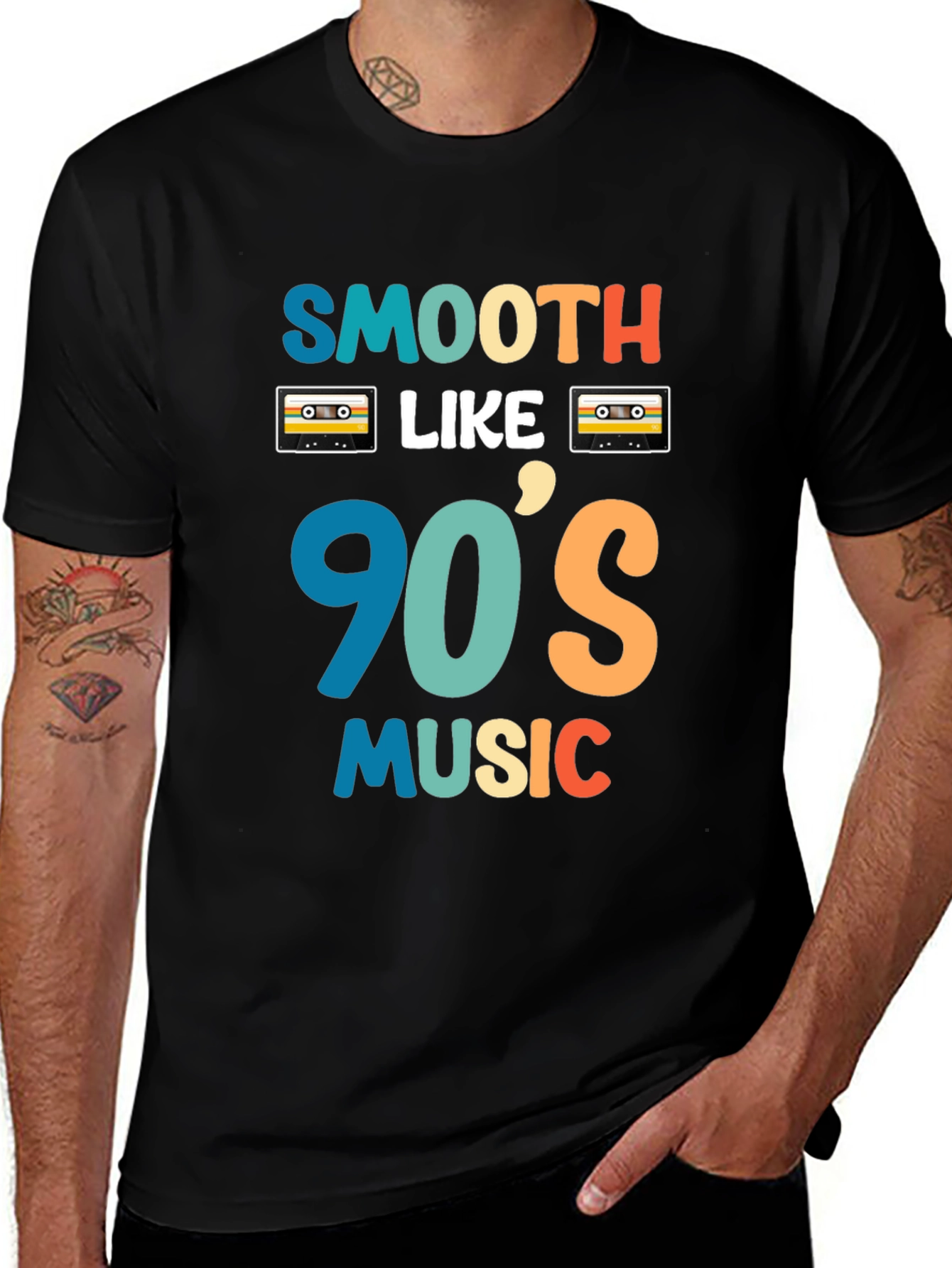 Variant 19 of Smooth Like 90's Music Black Graphic Tee