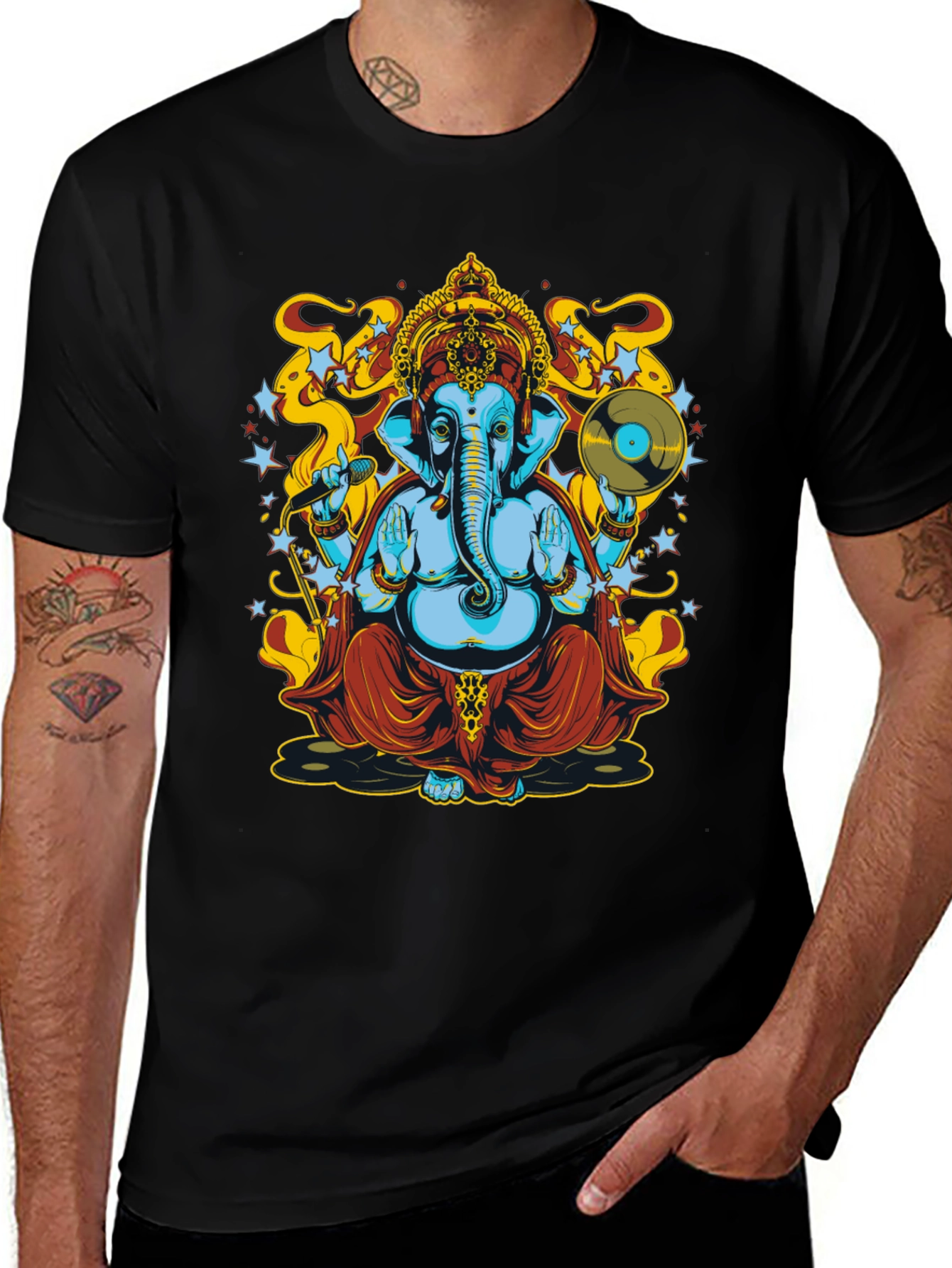 Ganesha DJ T-Shirt - Spiritual Graphic Tee