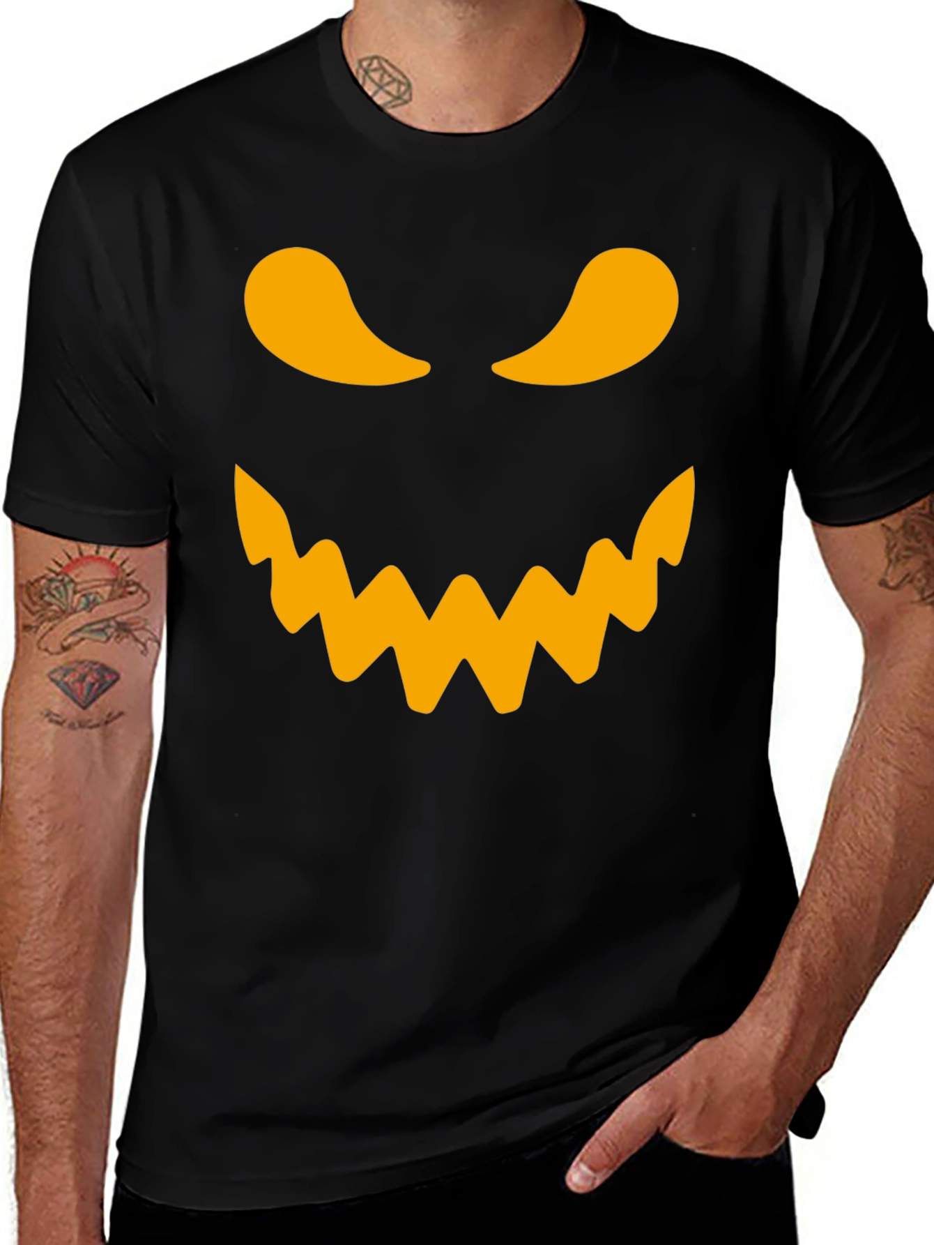 Variant 21 of Spooky Pumpkin Face T-Shirt
