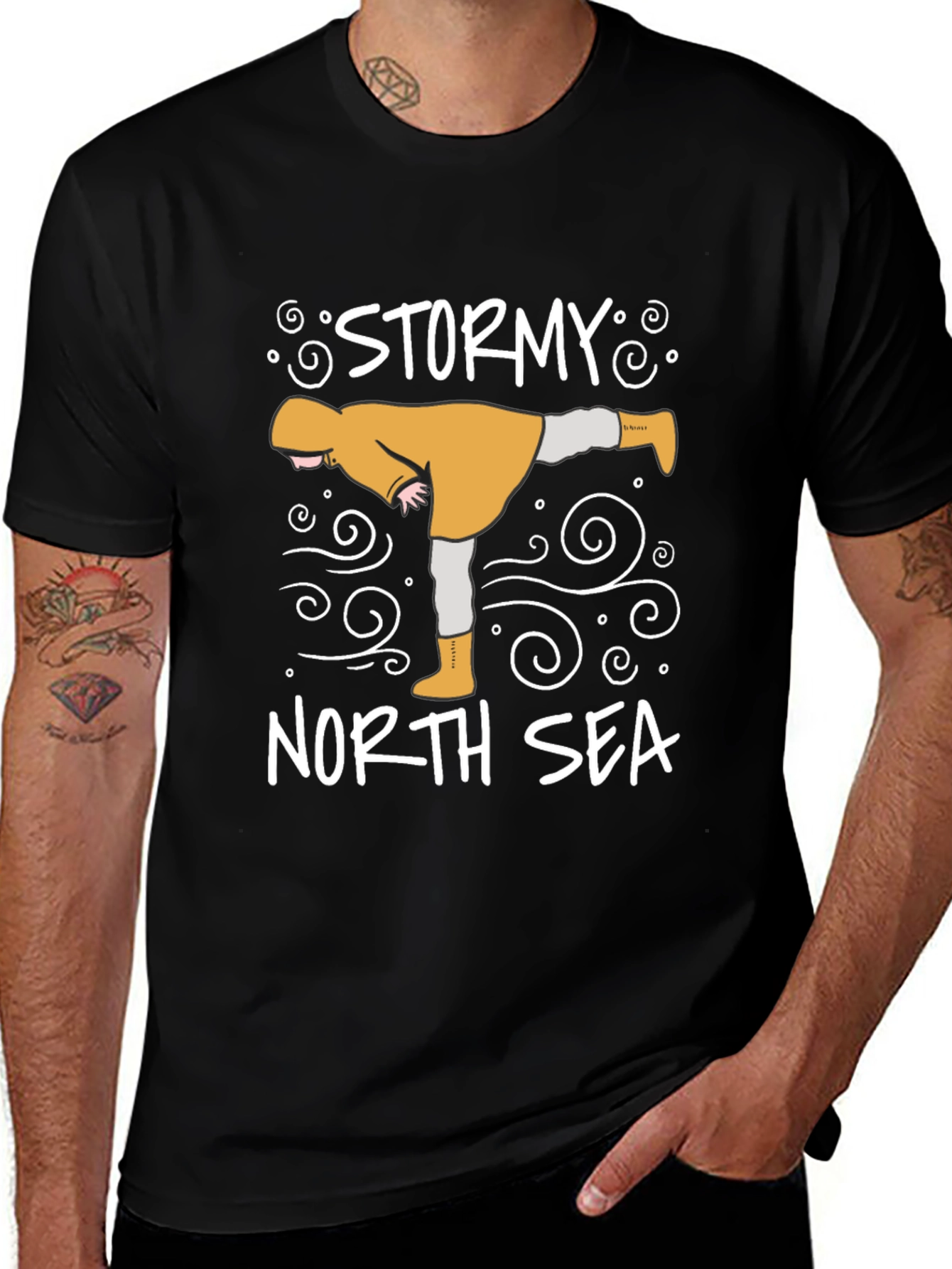 Variant 11 of Stormy North Sea Graphic T-Shirt
