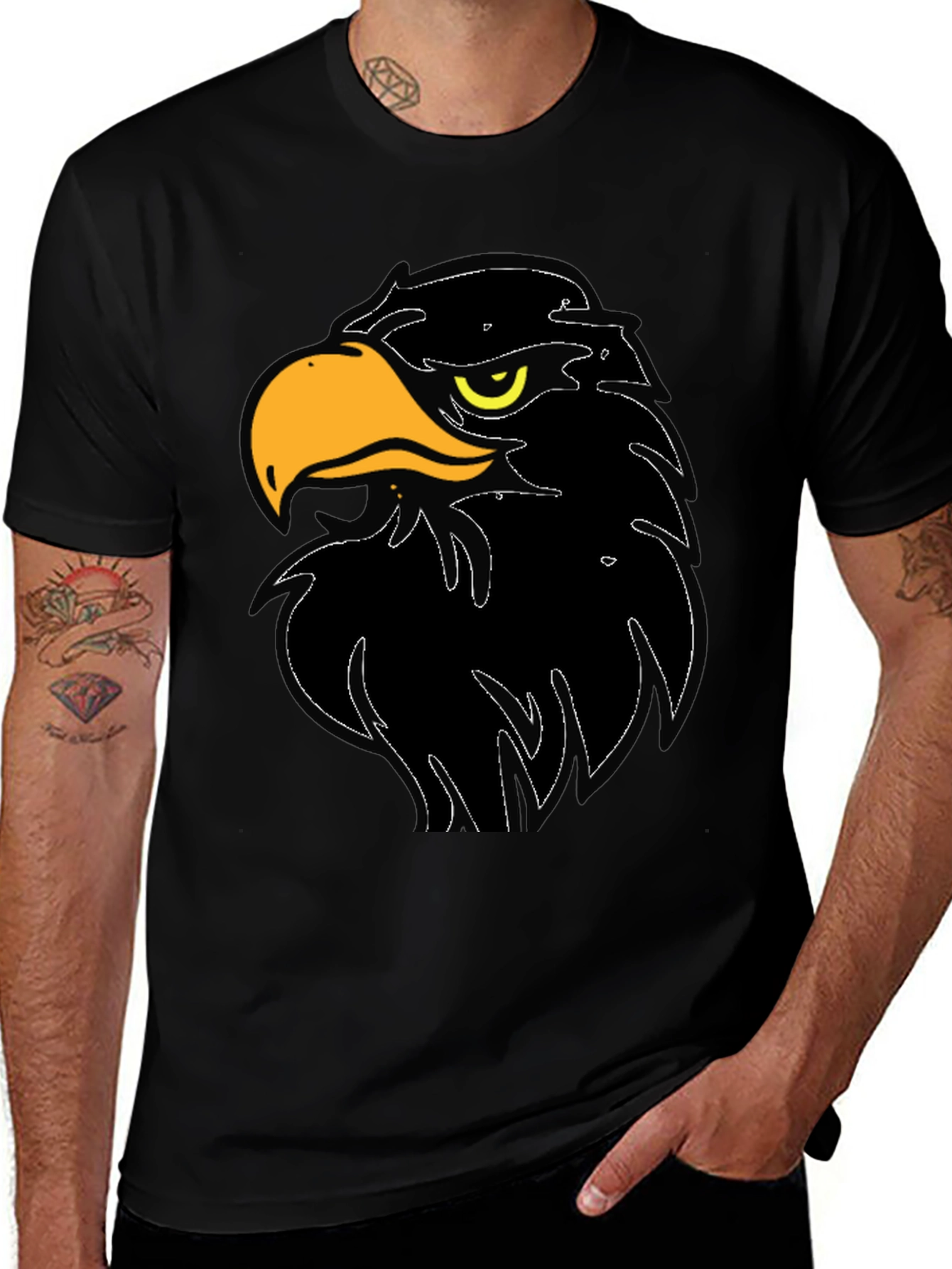 Variant 20 of Eagle Graphic Black T-Shirt