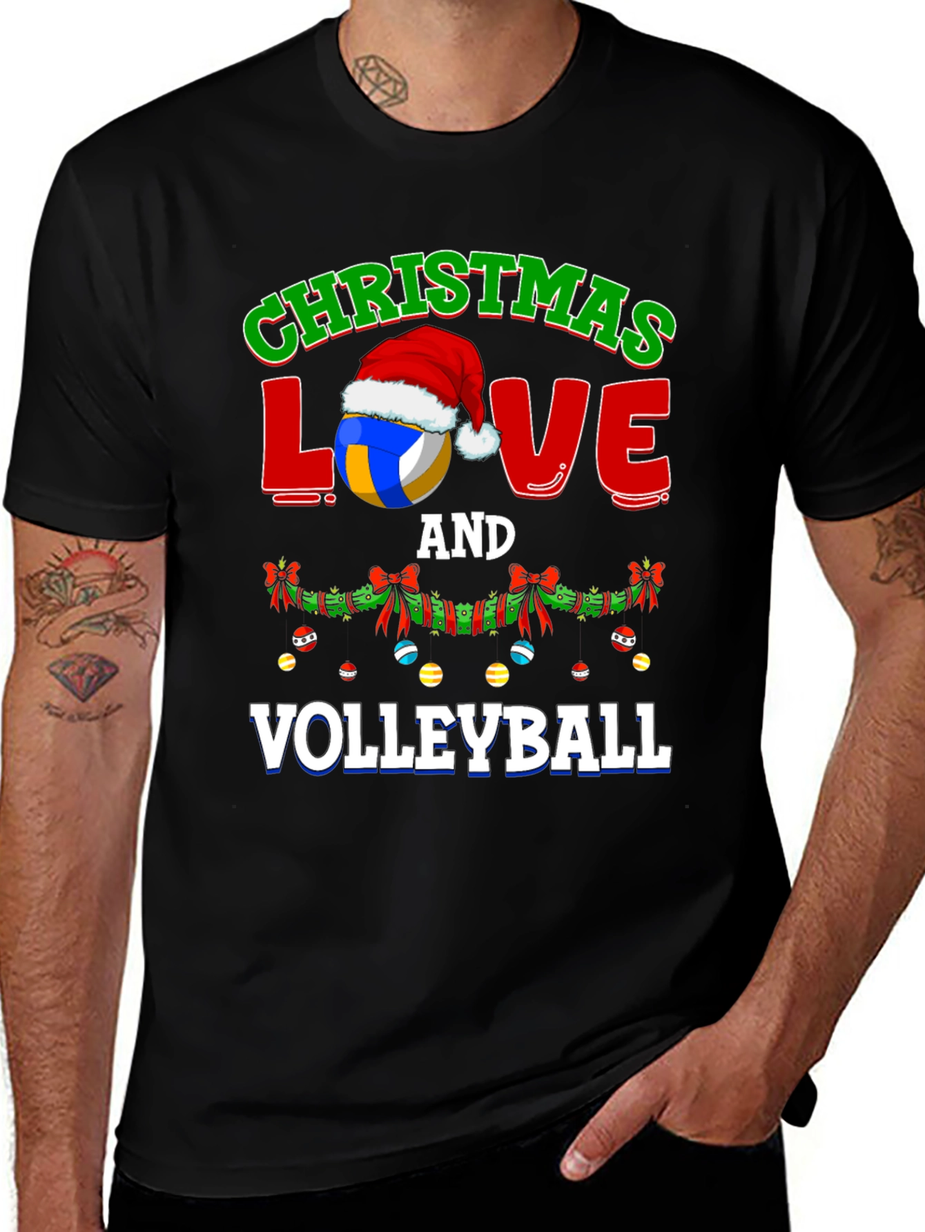 Christmas Volleyball Love T-Shirt