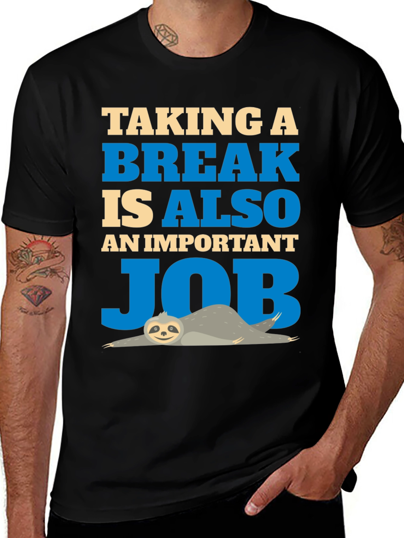 Variant 25 of Taking a Break Sloth Tee: Relax & Recharge