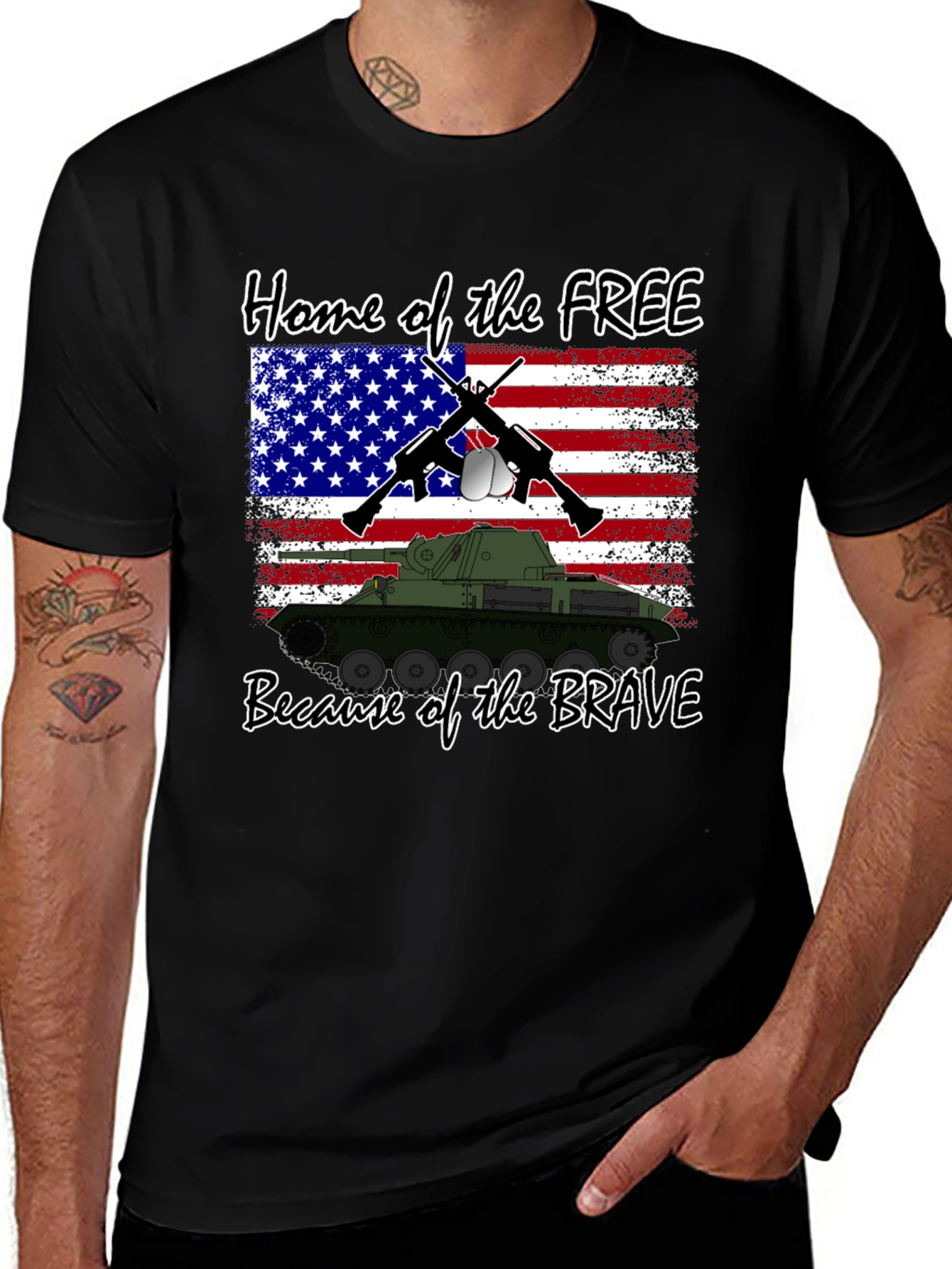 Black Home of the Free T-Shirt main image