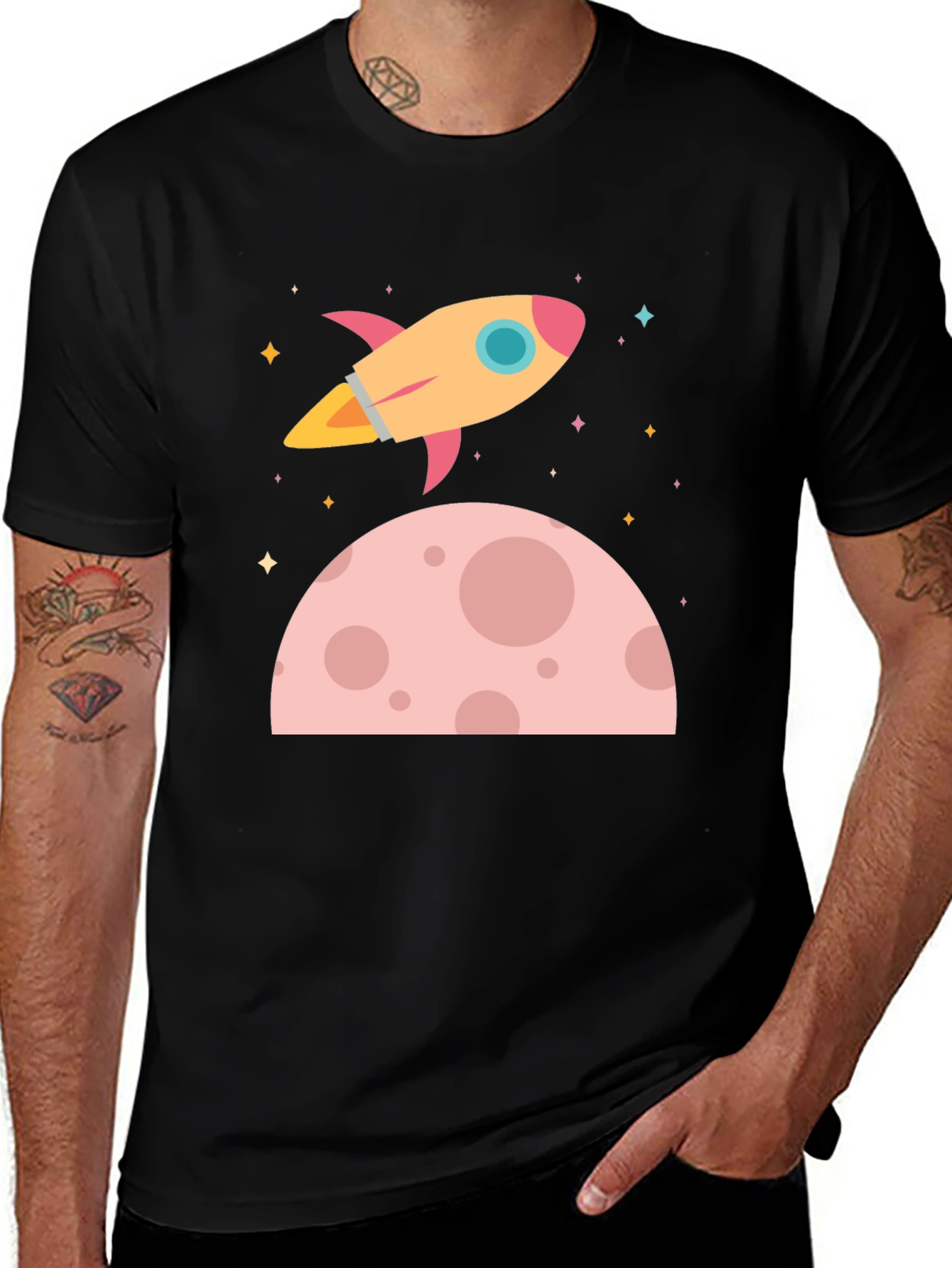 Variant 25 of Rocket Launch Graphic T-Shirt - Space Adventure Tee